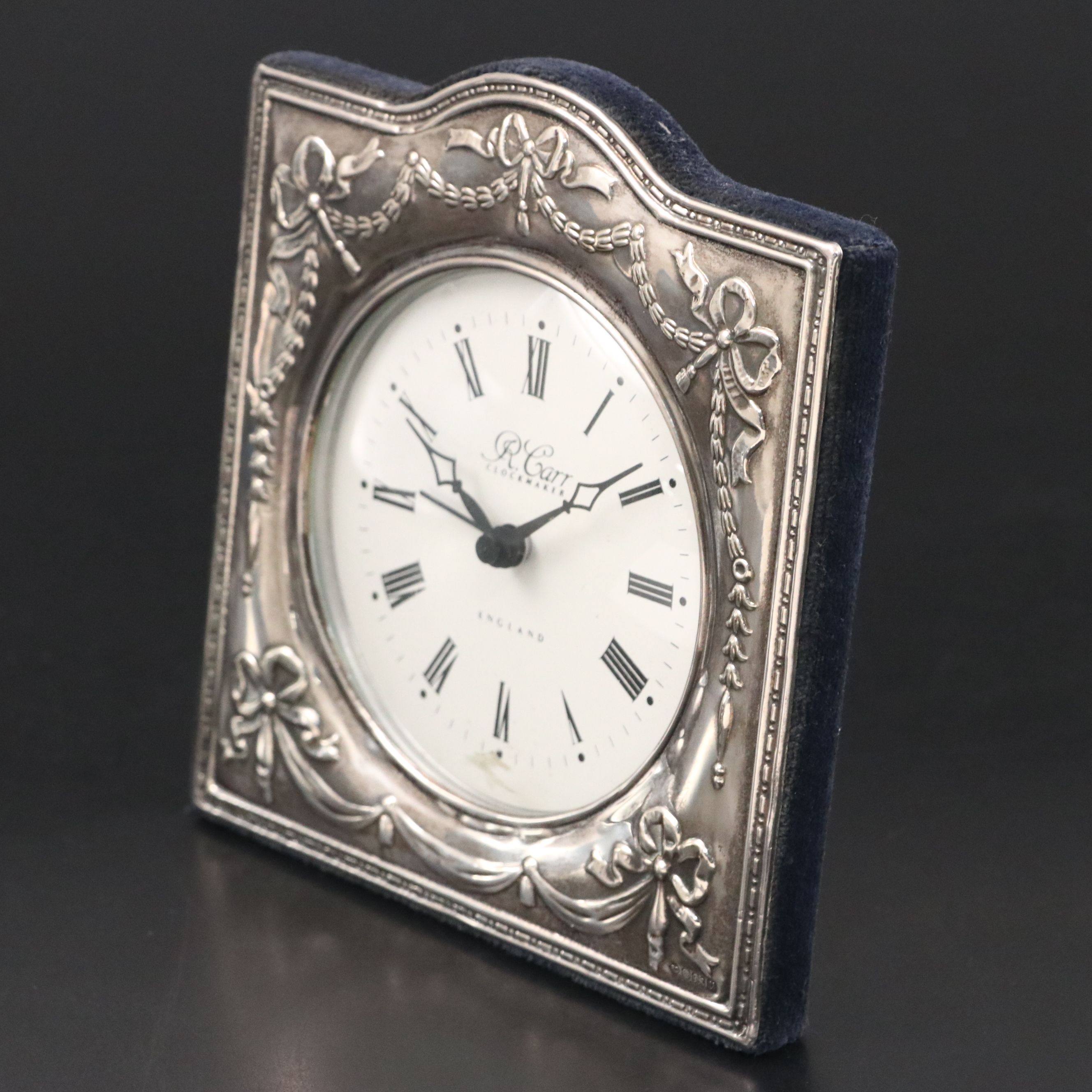 Carr's English Sterling Silver Desk Clock, 1995