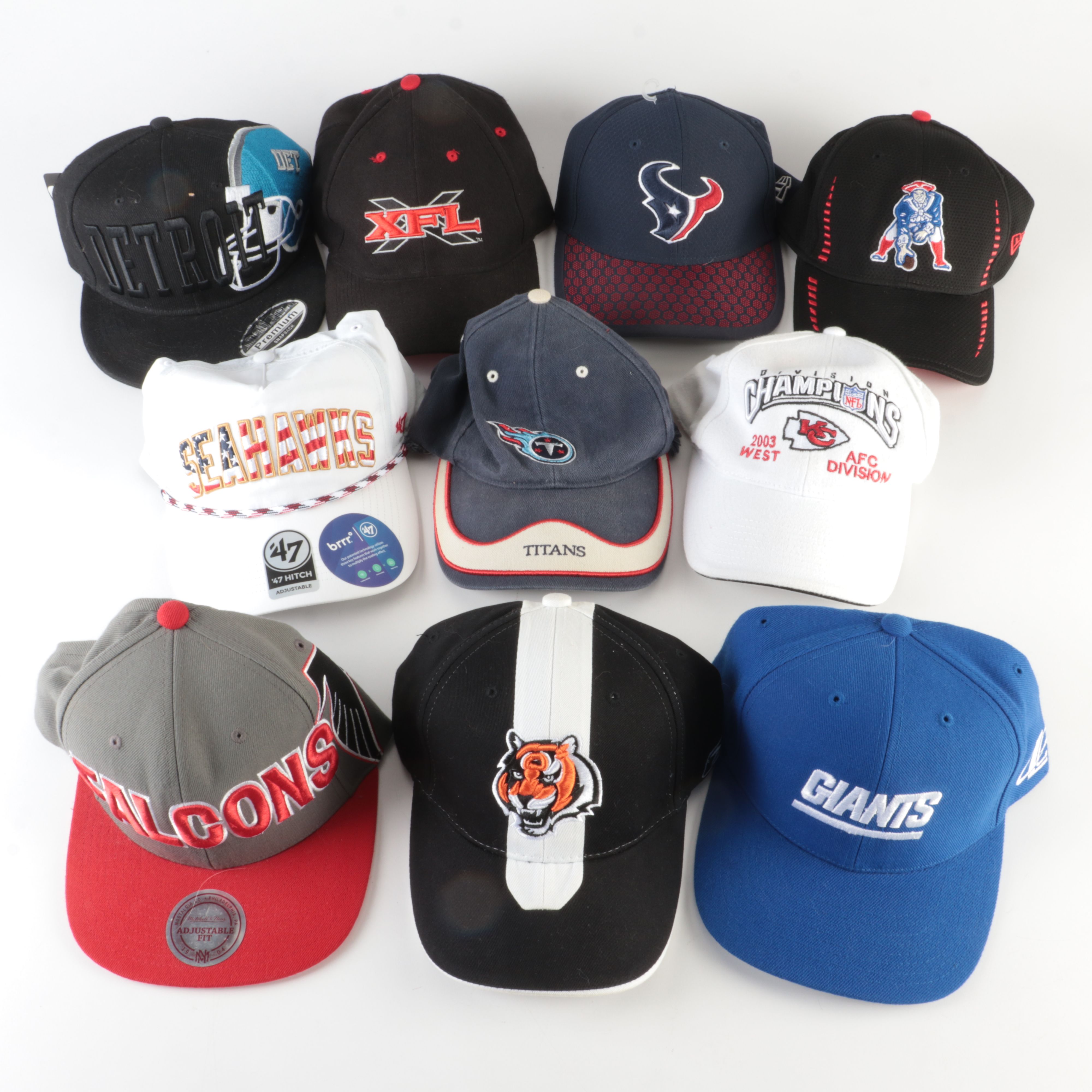 Detroit Lions, New York Giants, Cincinnati Bengals, and More Football Hats