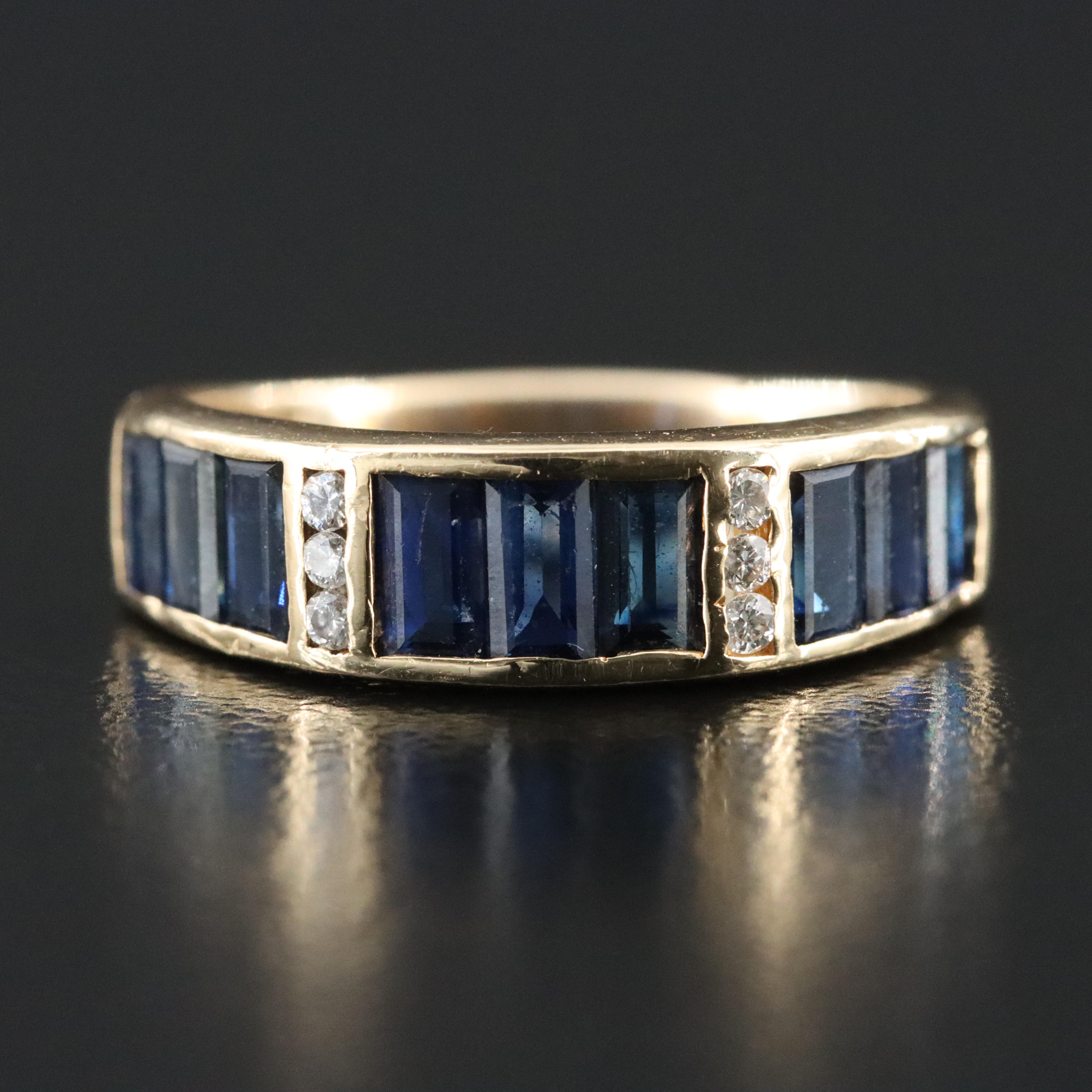18K Sapphire and Diamond Ring
