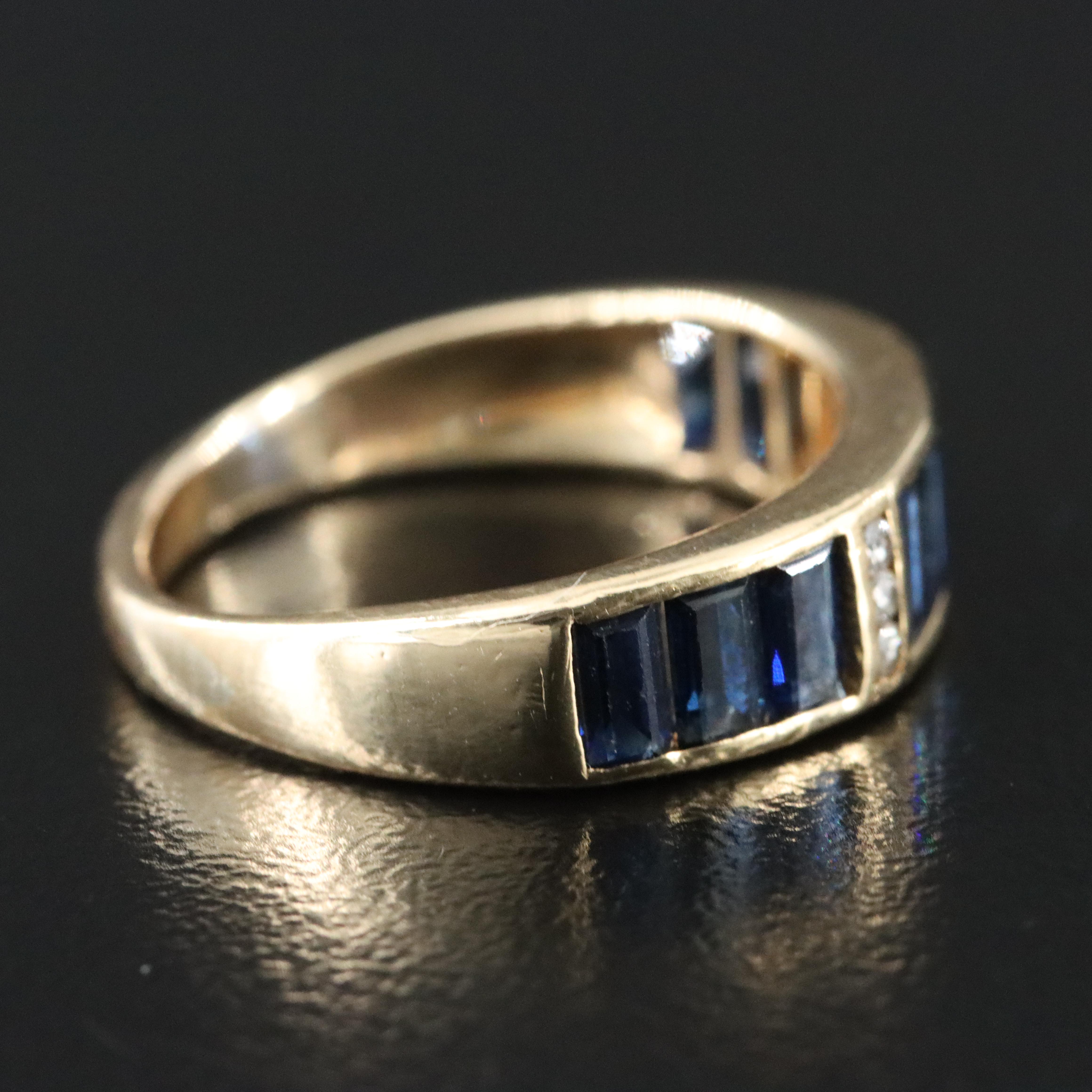 18K Sapphire and Diamond Ring