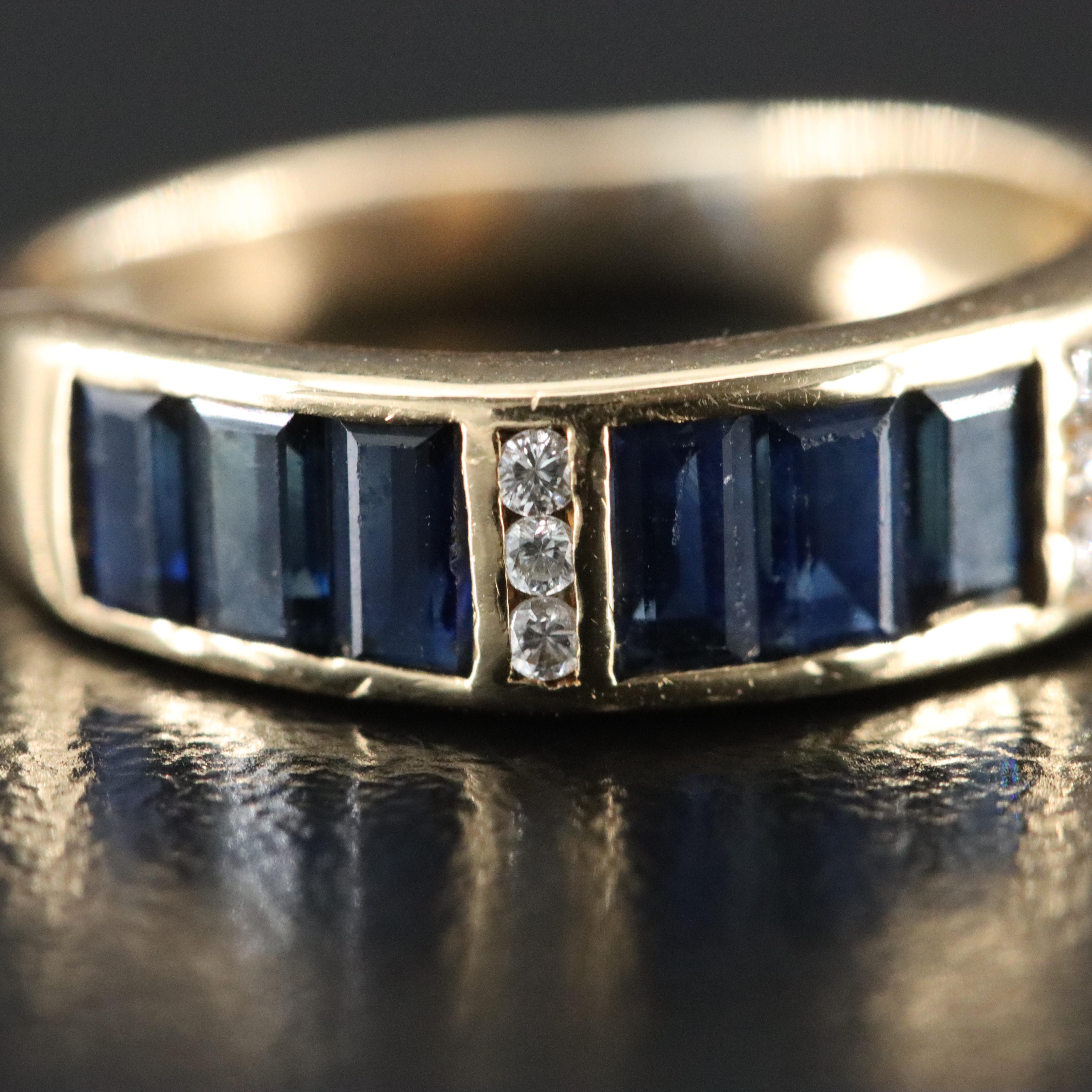 18K Sapphire and Diamond Ring