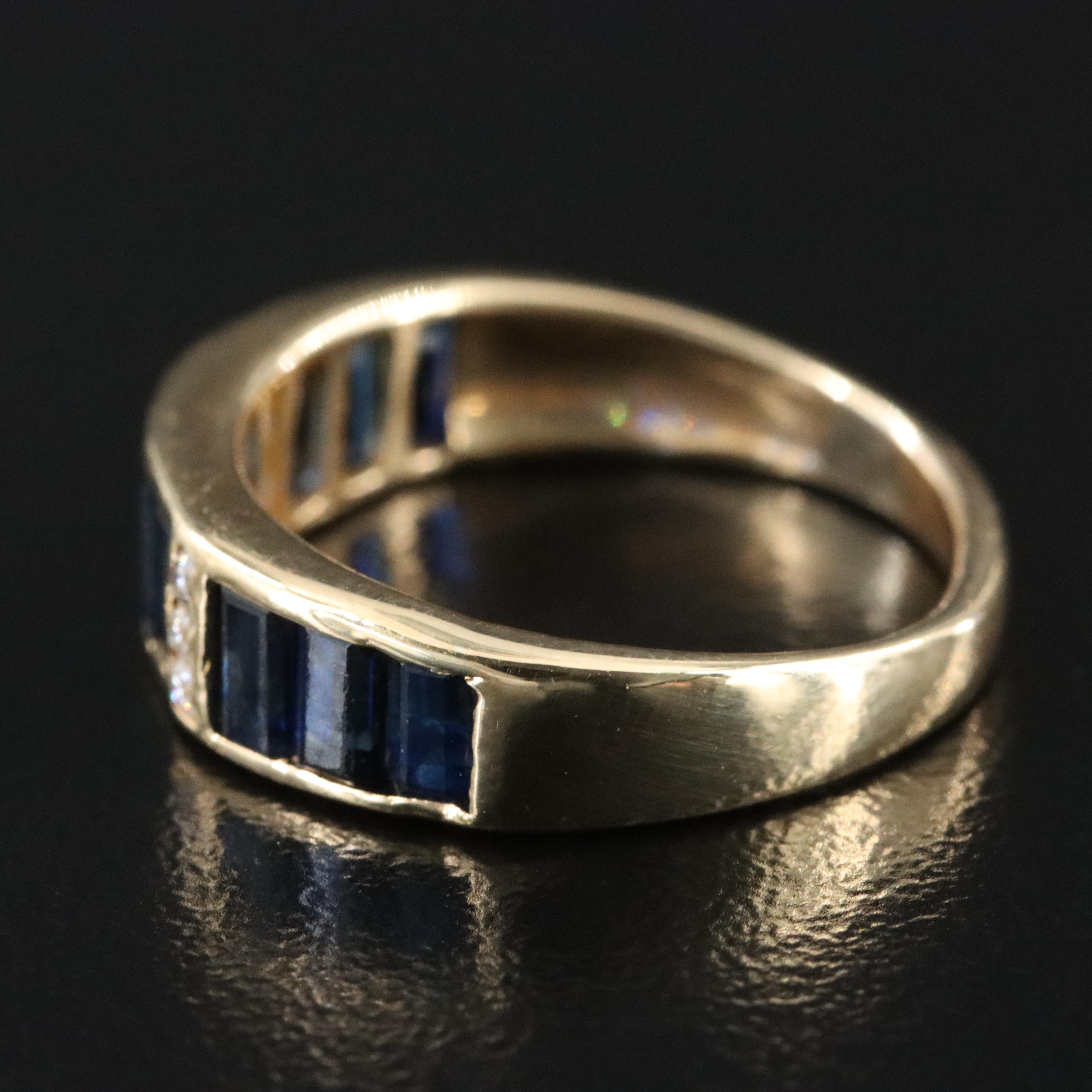 18K Sapphire and Diamond Ring