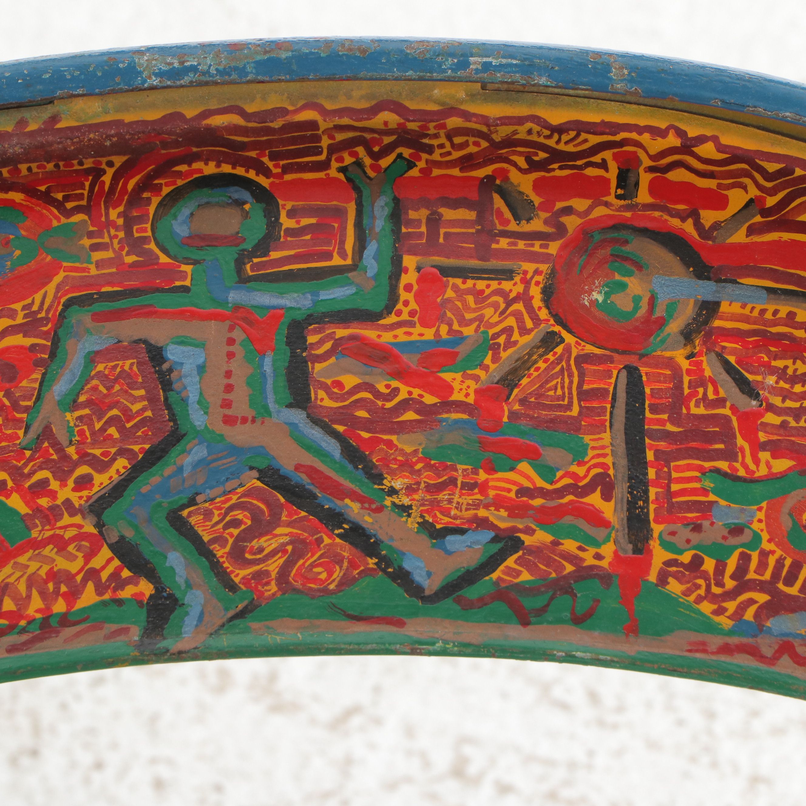 Set of Four Hand-Painted Folding Chairs, Late 20th Century