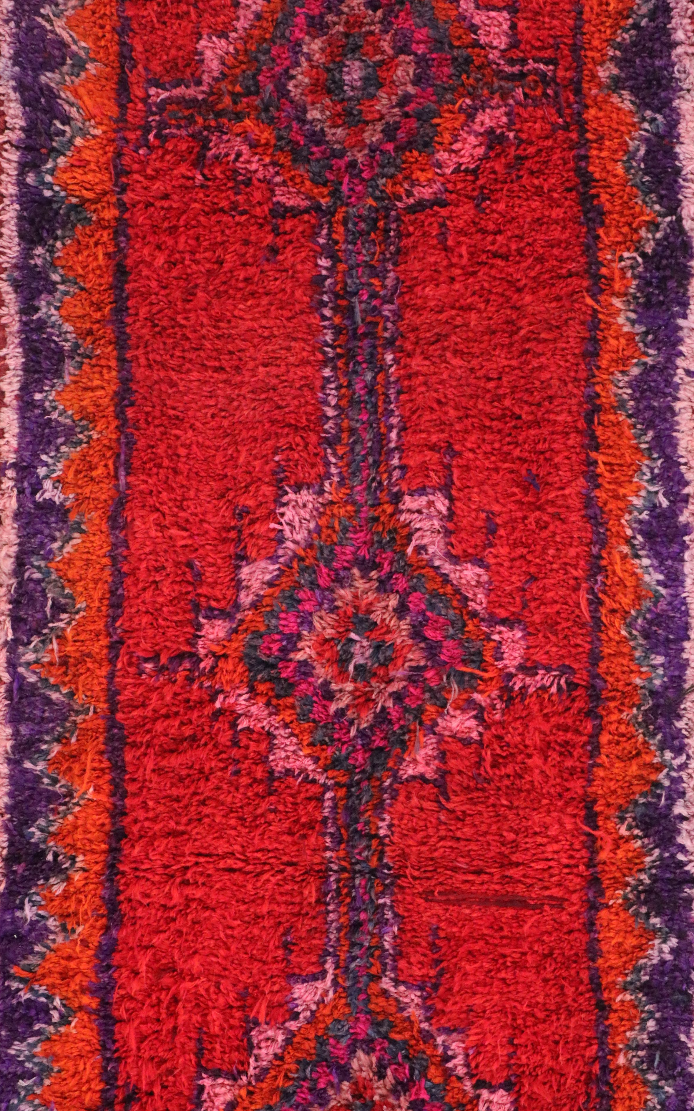 3'7 x 9'7 Hand-Knotted Turkish Village Carpet Runner