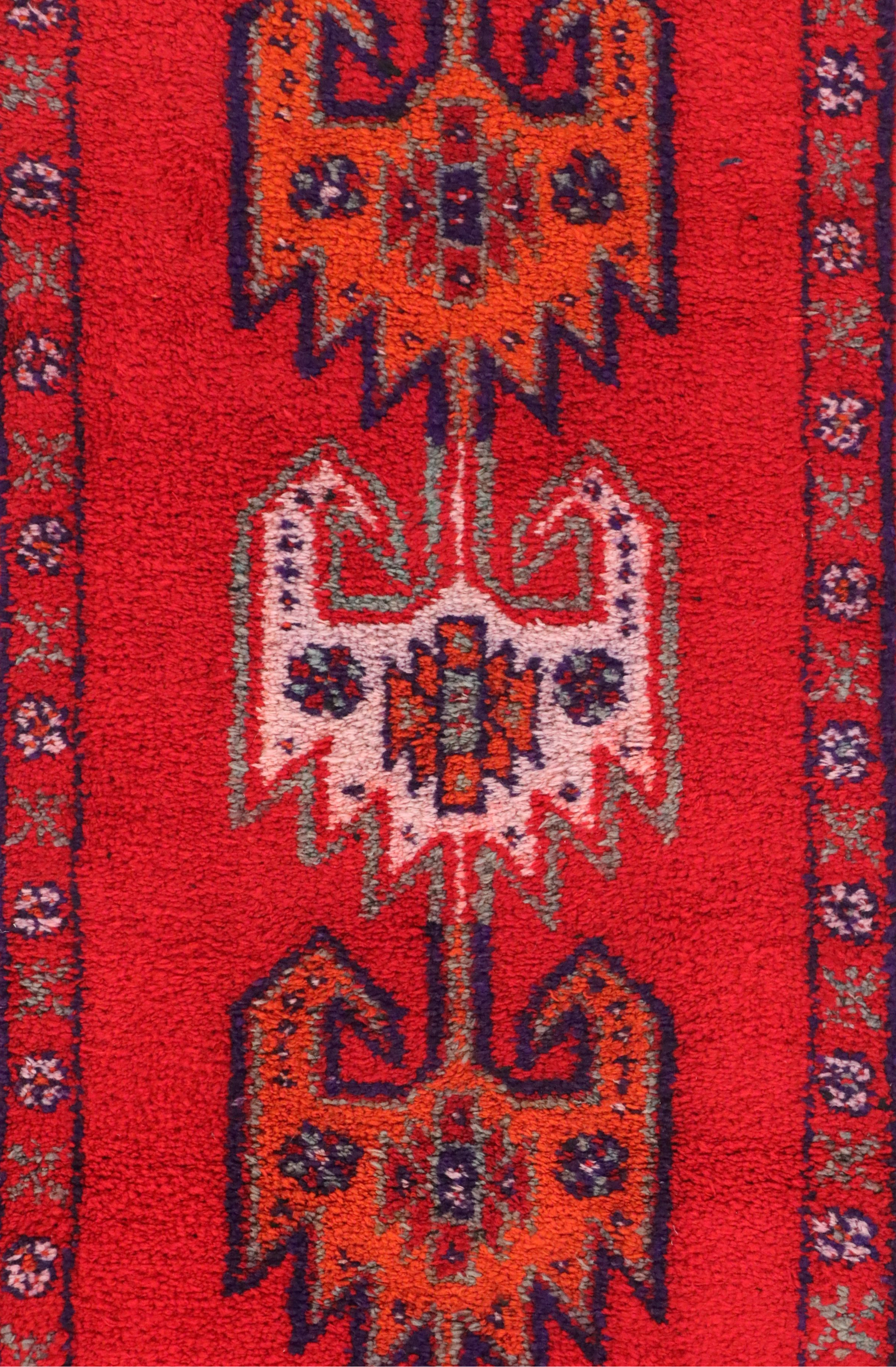 3'5 x 10'9 Hand-Knotted Turkish Village Carpet Runner