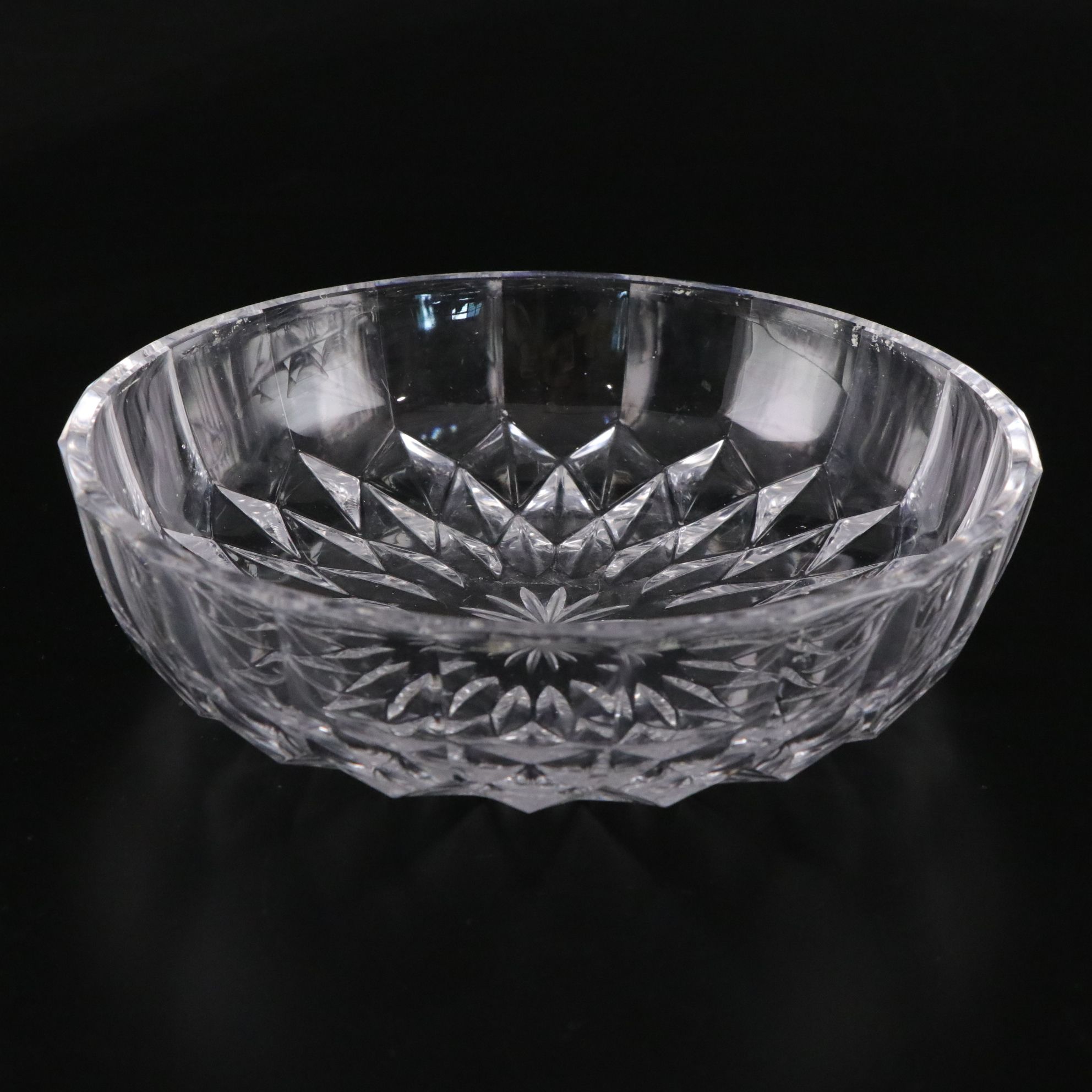 Val St. Lambert Crystal Bowl with Tiffin-Franciscan "Montclair" Cocktail Stems