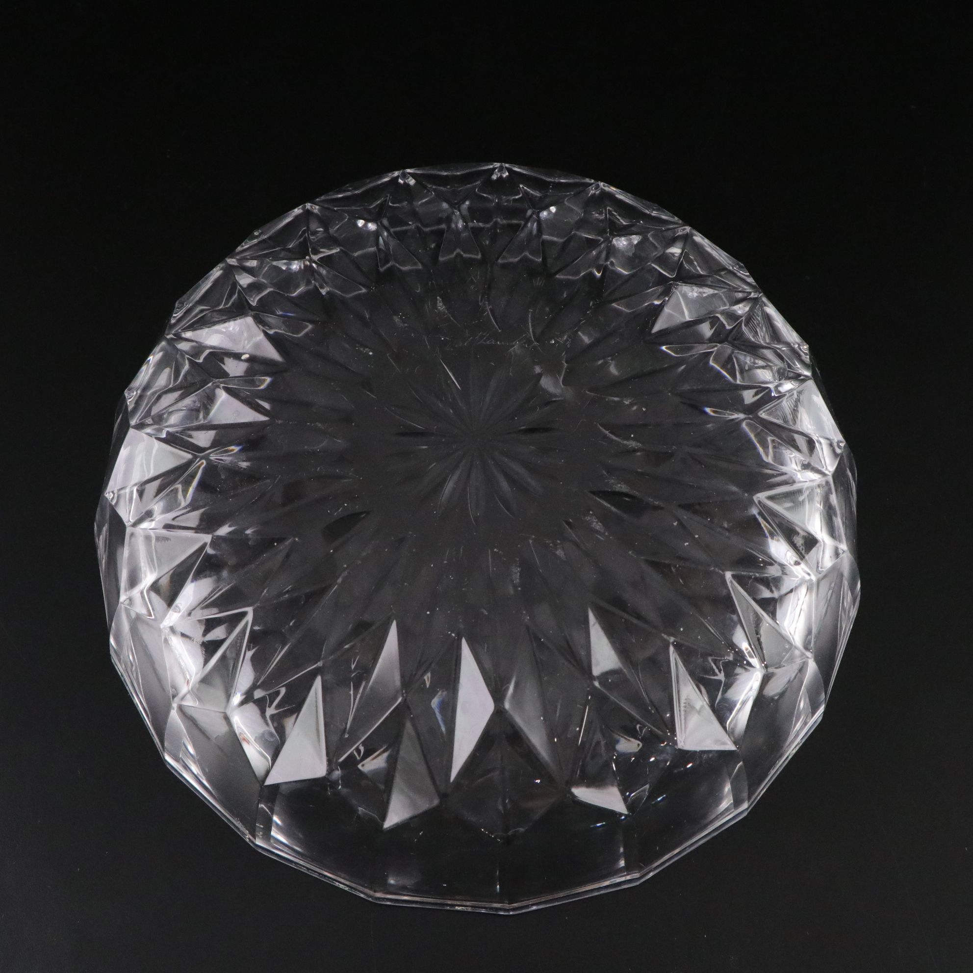 Val St. Lambert Crystal Bowl with Tiffin-Franciscan "Montclair" Cocktail Stems