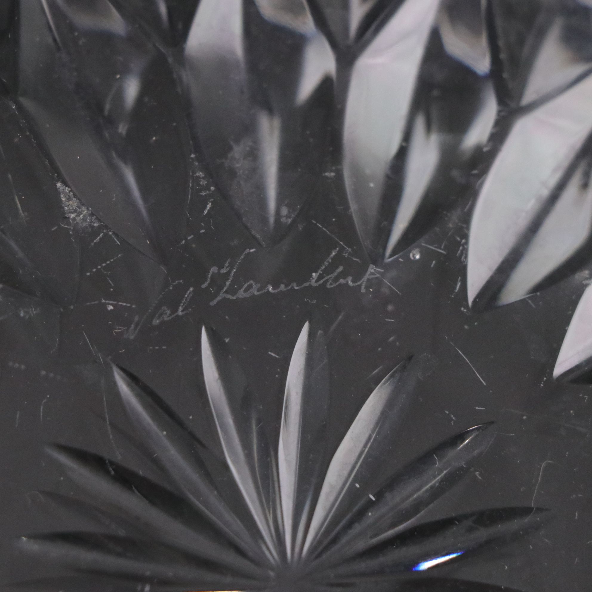 Val St. Lambert Crystal Bowl with Tiffin-Franciscan "Montclair" Cocktail Stems