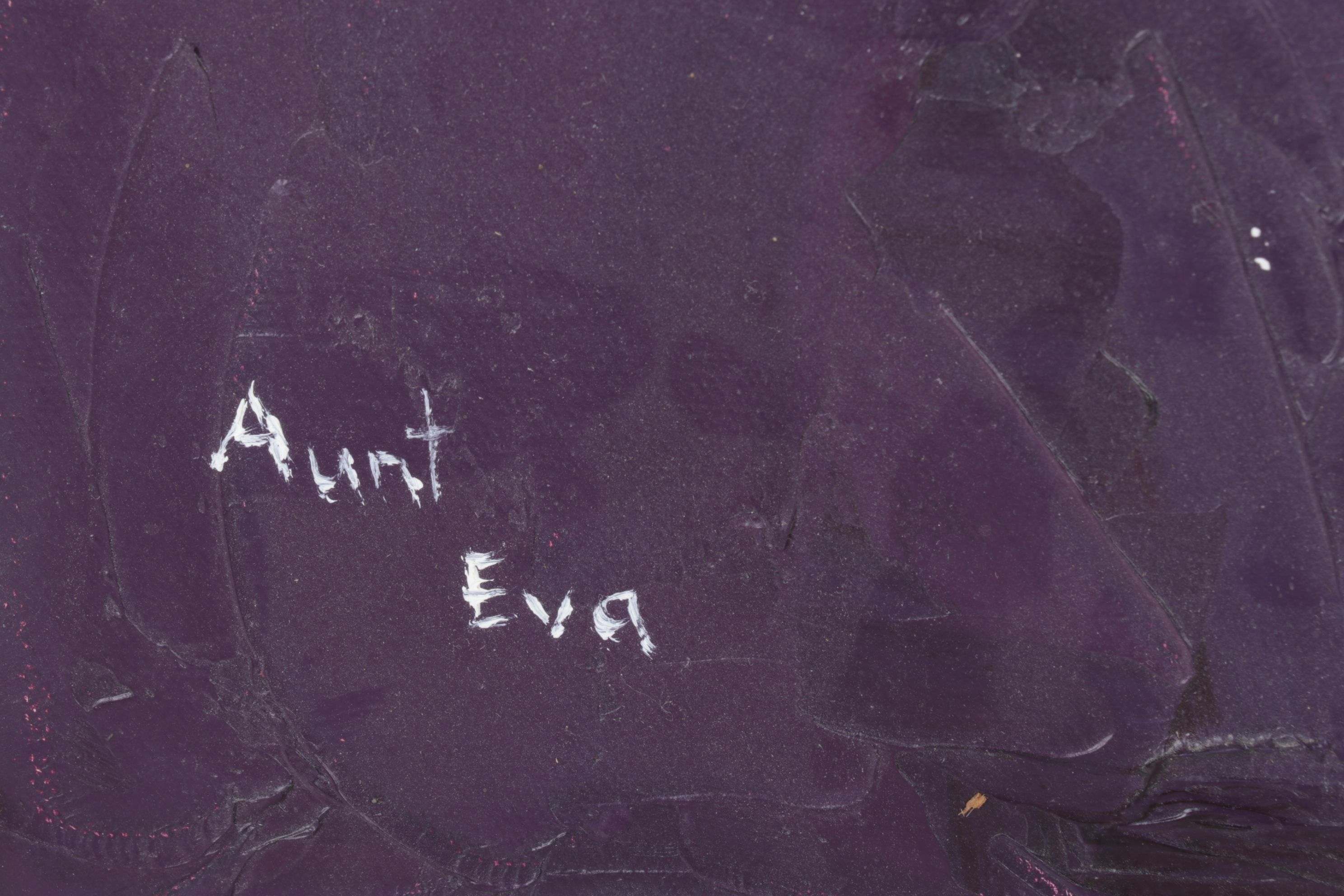 Aunt Eva Oil Painting of Traveler on Horseback, Mid to Late 20th Century