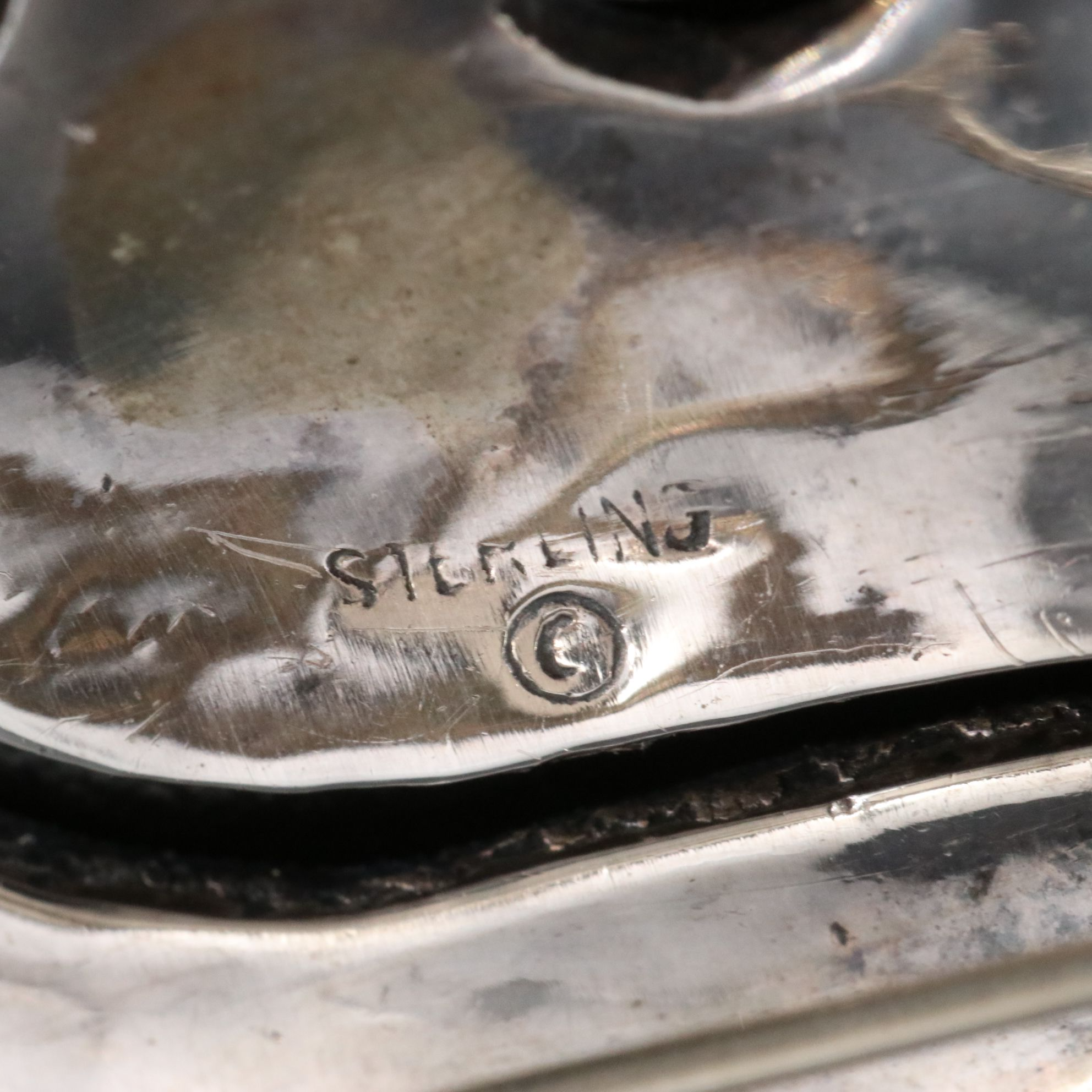 Sterling Marcasite Puzzle Piece Brooch