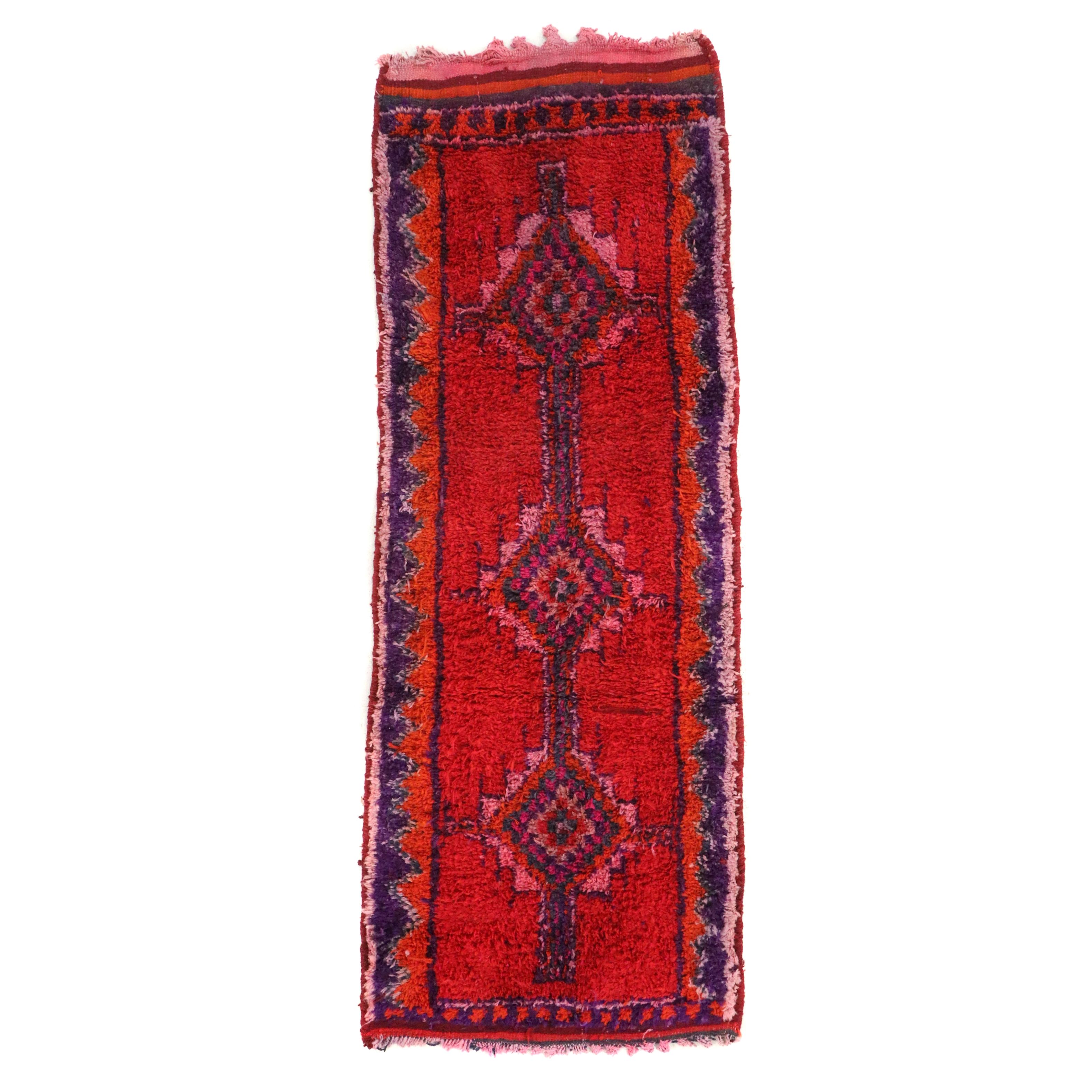 3'7 x 9'7 Hand-Knotted Turkish Village Carpet Runner