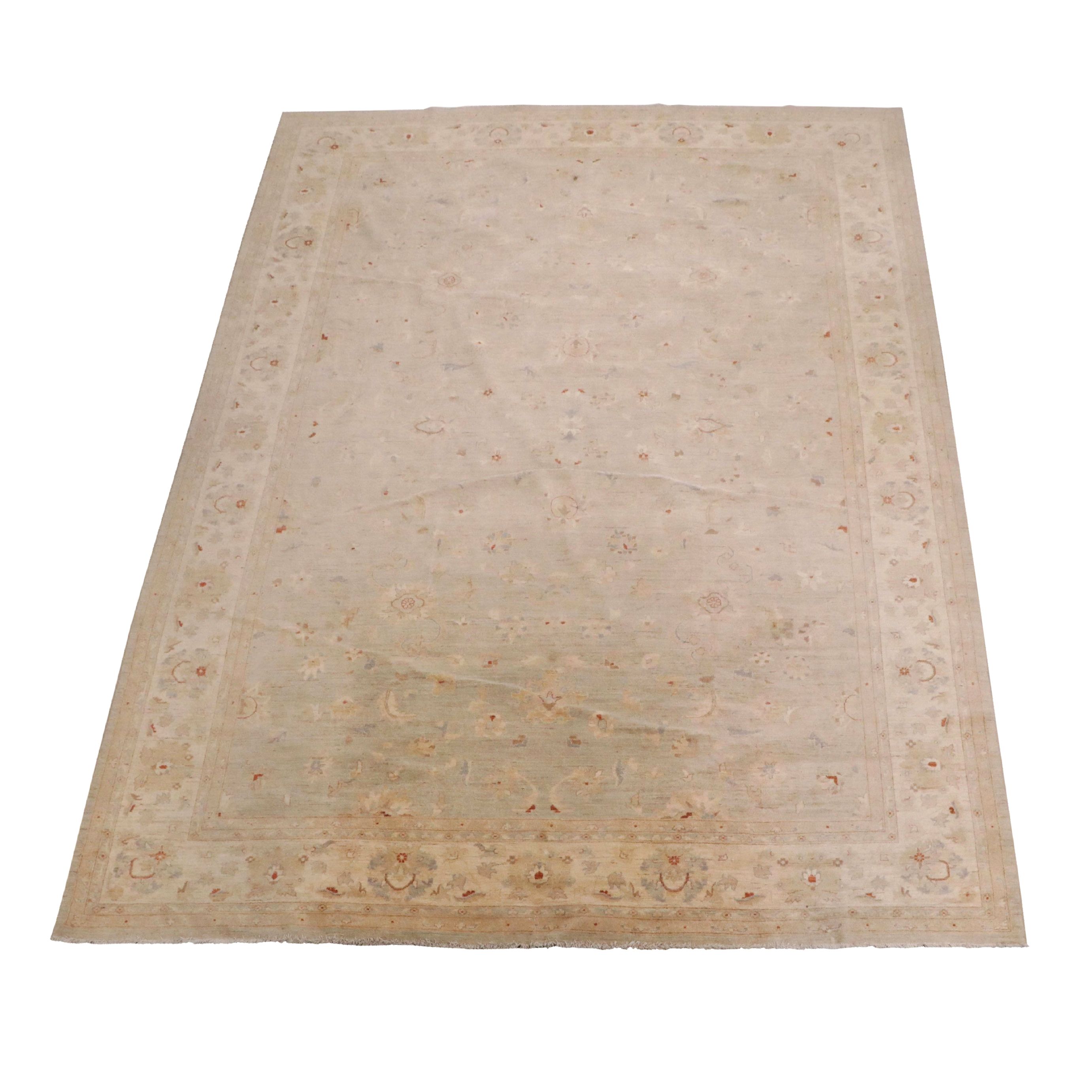 13'1 x 17'3 Hand-Knotted Indo-Pakistani Style Peshawar Room-Sized Rug