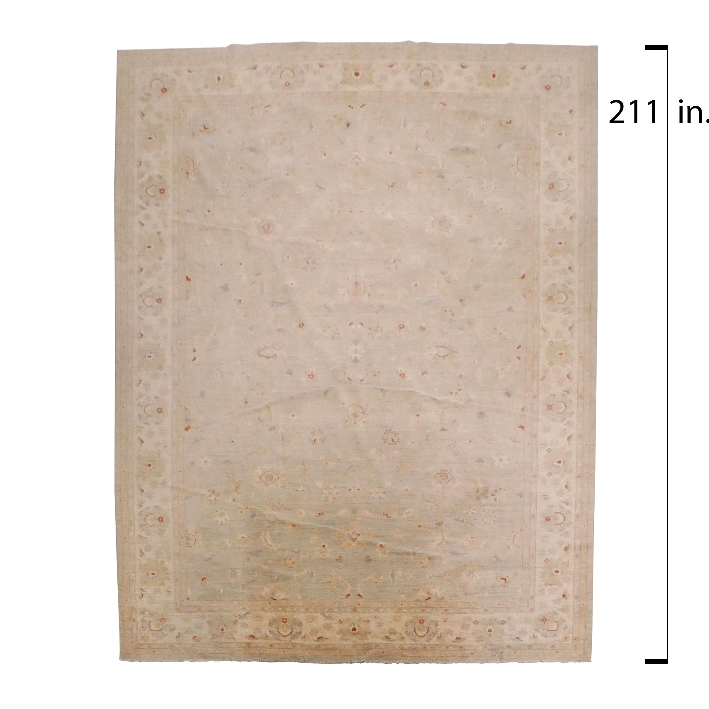 13'1 x 17'3 Hand-Knotted Indo-Pakistani Style Peshawar Room-Sized Rug