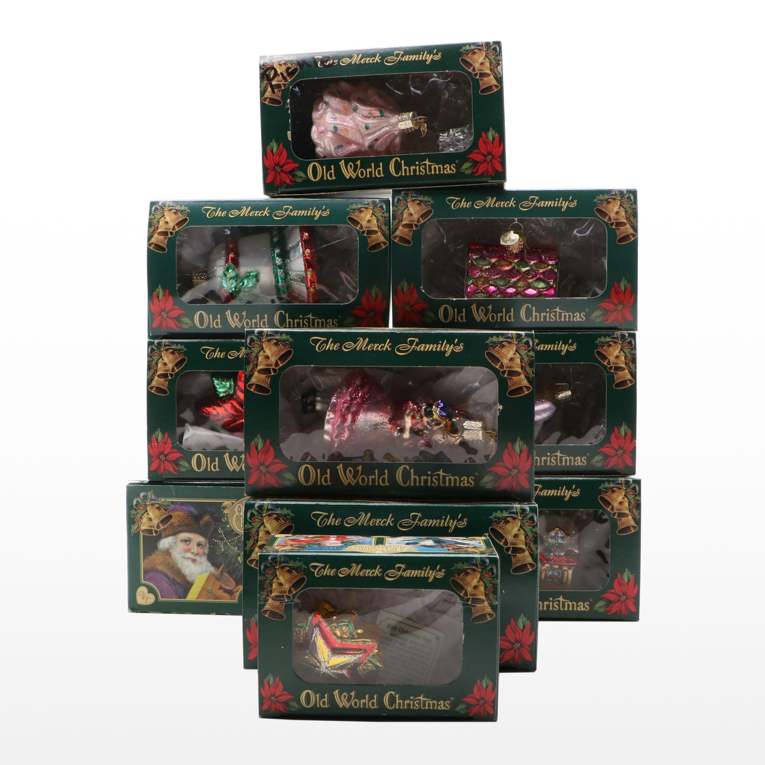Old World Christmas "Chocolate Cupcake," "Holiday Home" and More Glass Ornaments