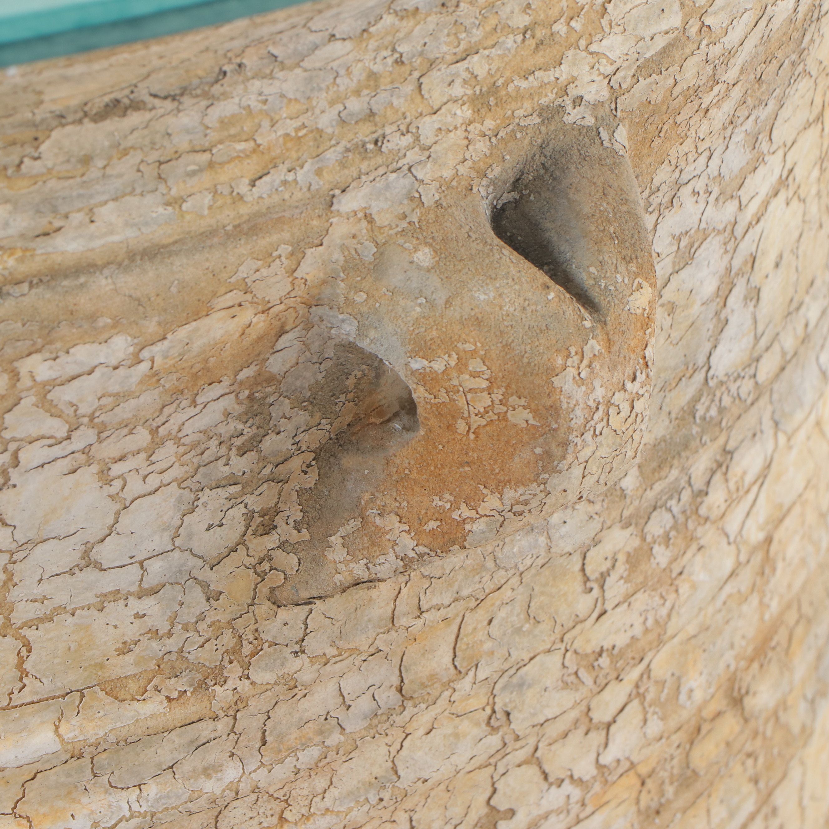 Southeast Asian Style Glazed Composite & Glass Top Rain Drum–Form Side Table