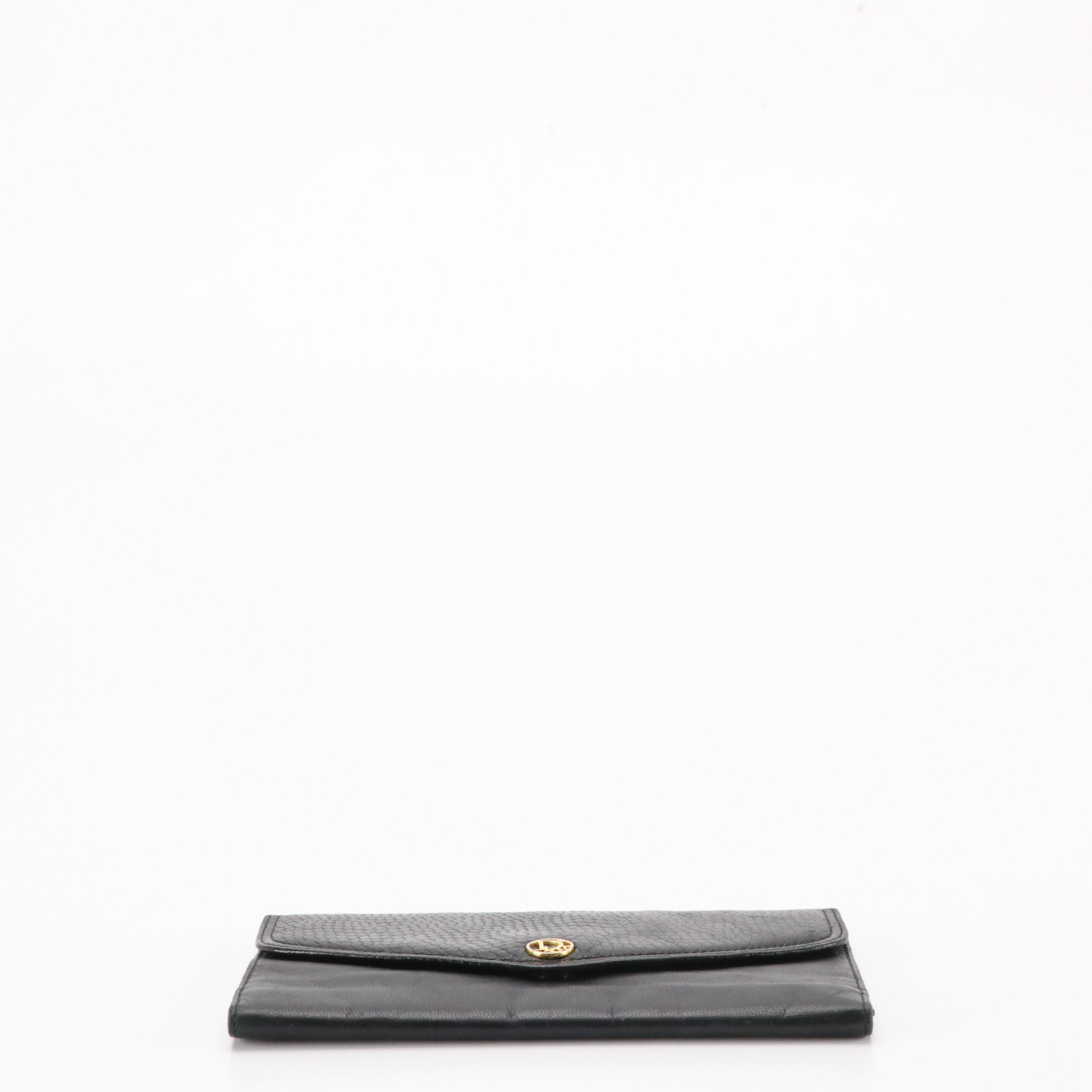 Christian Dior Trifold Continental Wallet in Leather