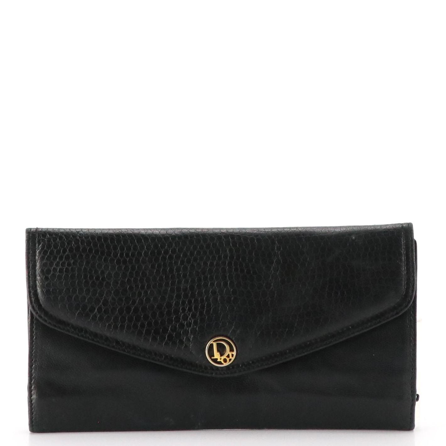 Christian Dior Trifold Continental Wallet in Leather