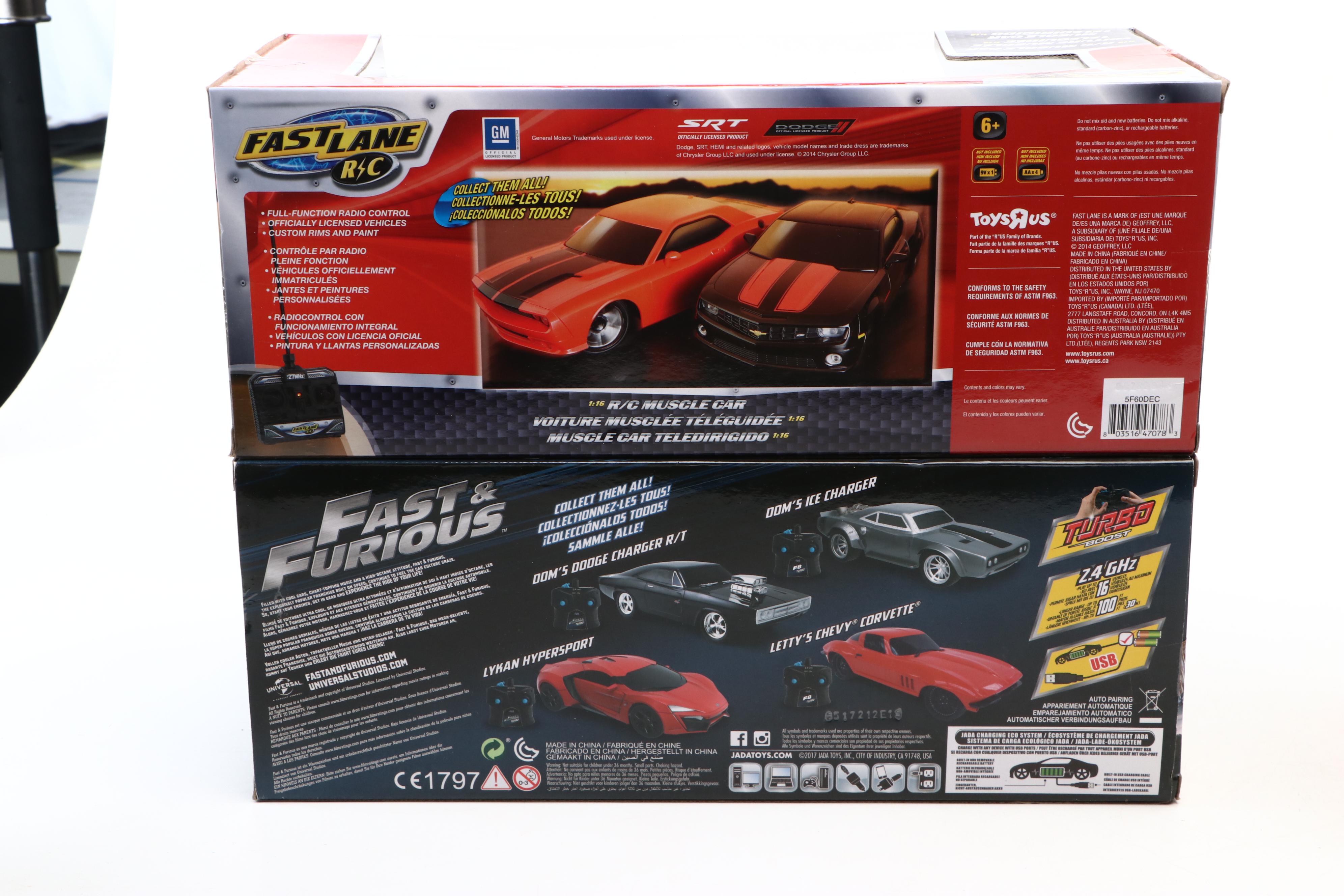 Jada R/C Chevrolet Camaro, Nissan GT-R R35, Challenger SRT Hellcat, More