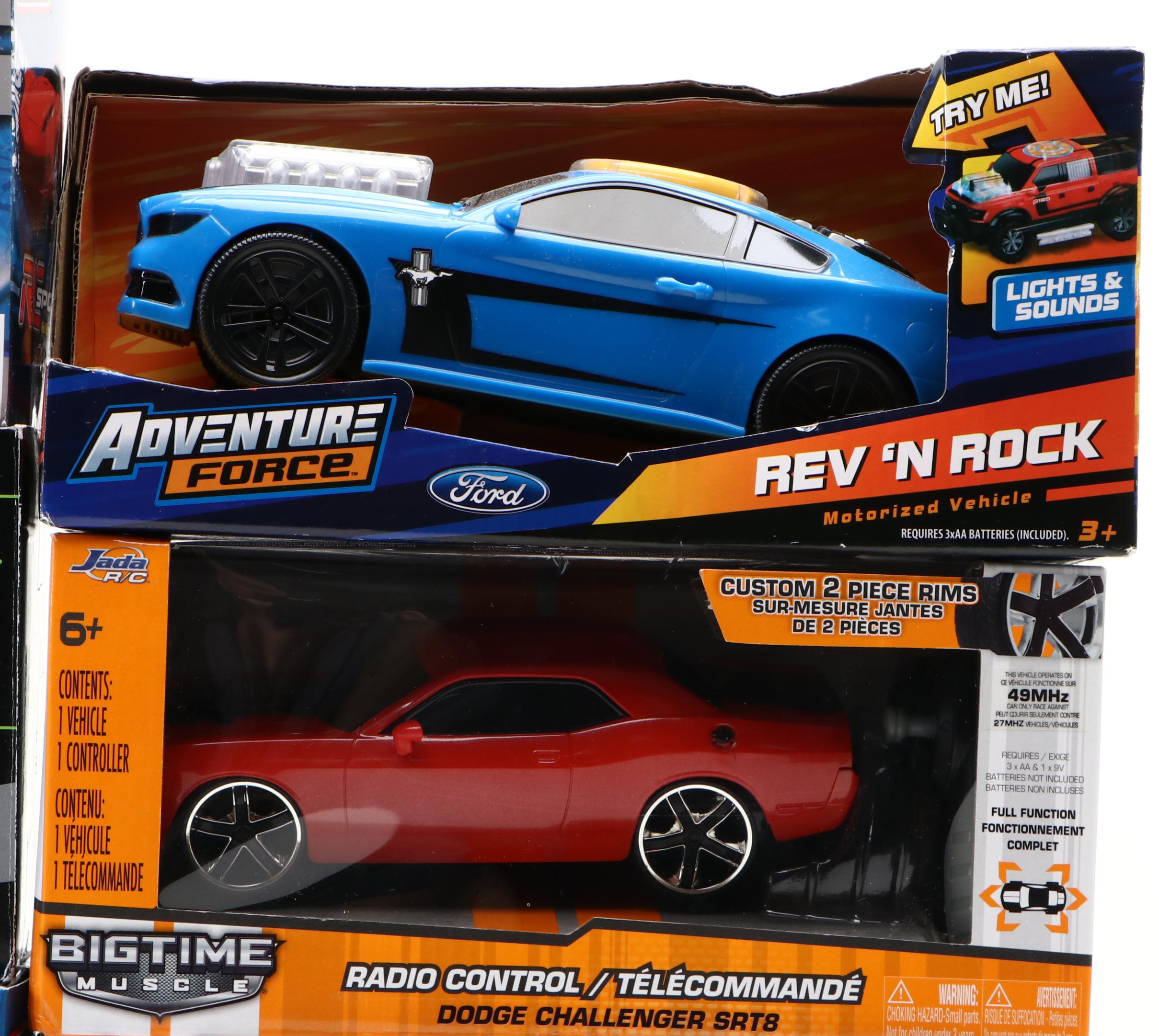 Jada R/C Dodge Challenger SRT8,  New Bright '67 Camaro, Mustang Mach 1, More