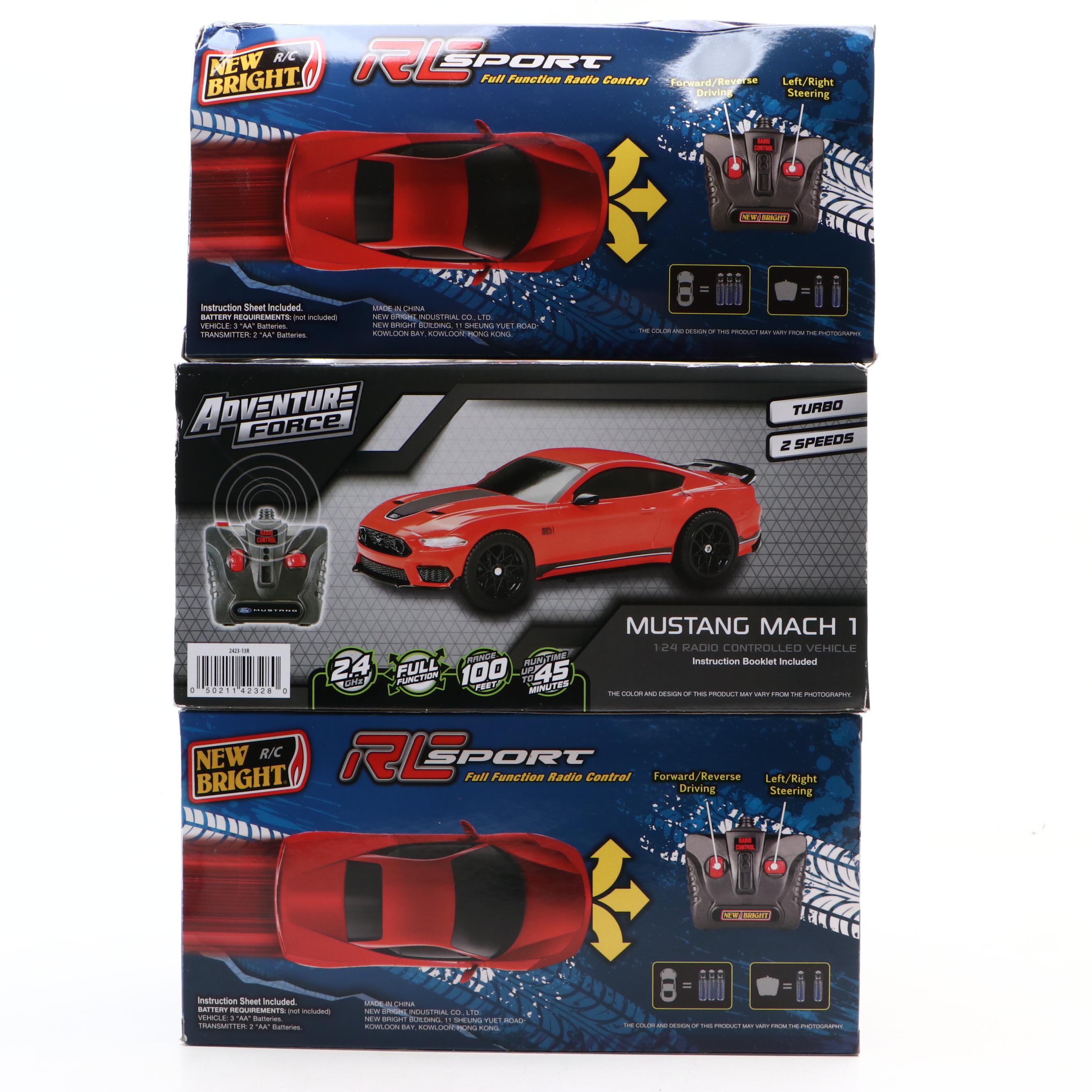 Jada R/C Dodge Challenger SRT8,  New Bright '67 Camaro, Mustang Mach 1, More