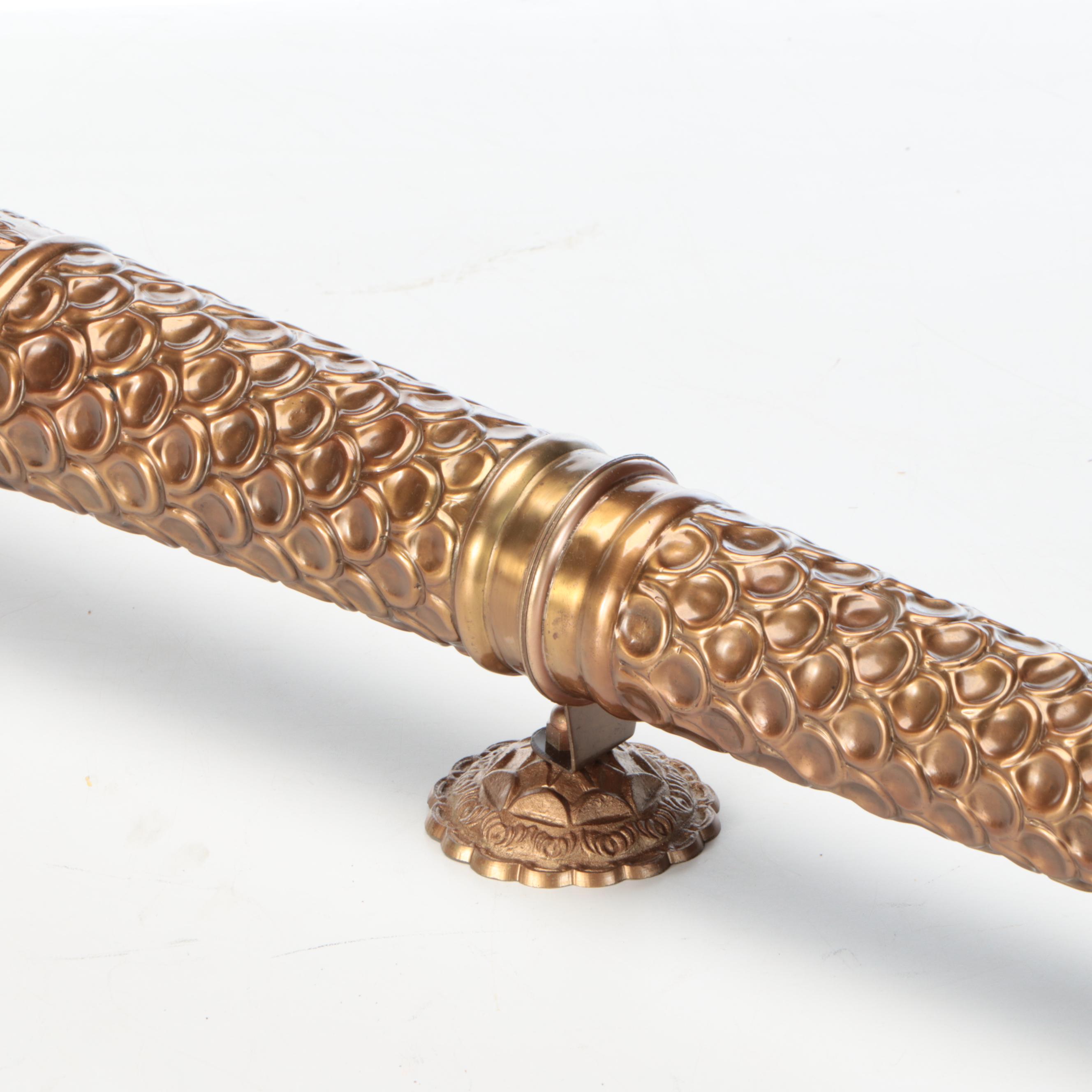 Lion's Head Brass Repoussé Door Handle