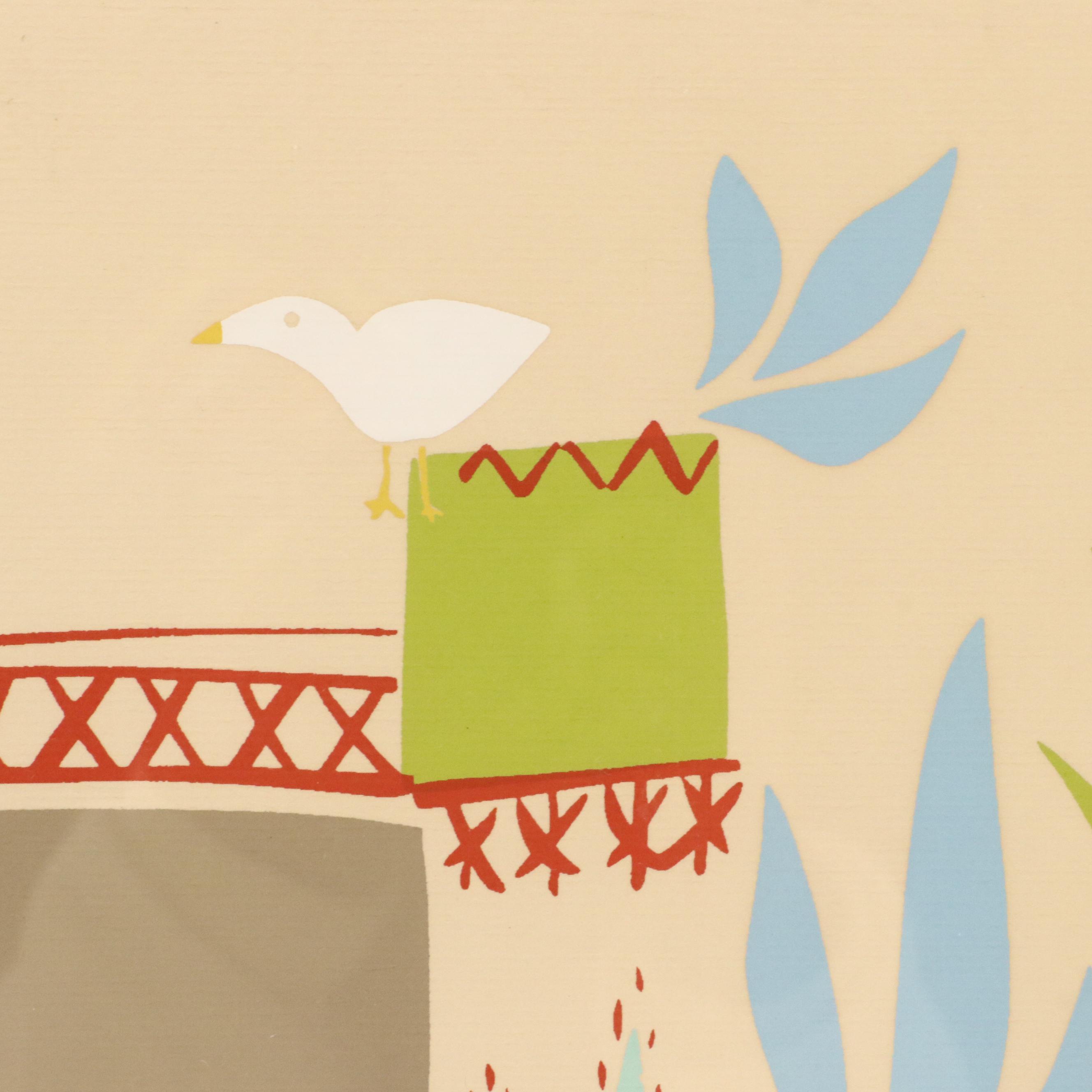 Serigraph After Paul Klee "Bird Garden"