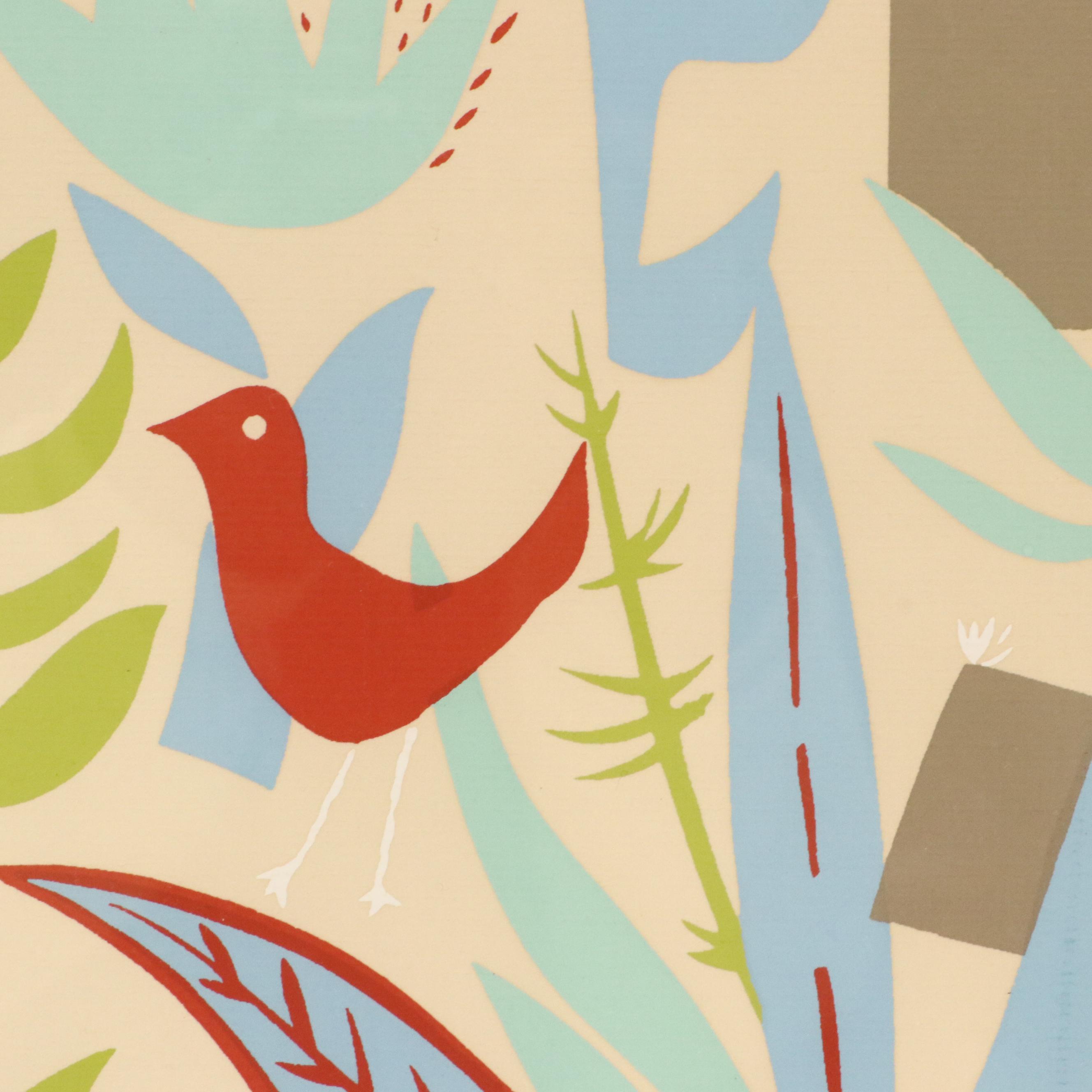 Serigraph After Paul Klee "Bird Garden"