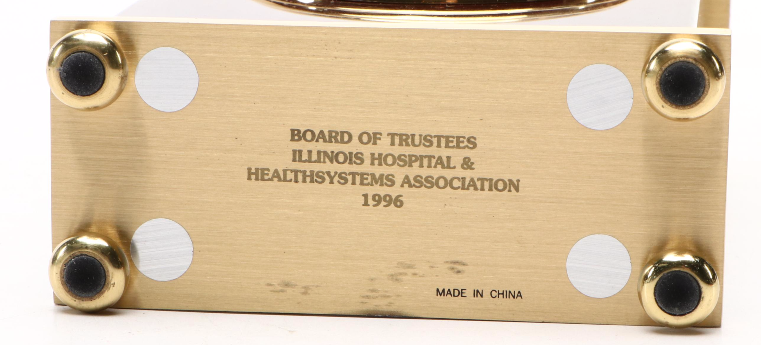 Howard Miller Brass and Rosewood Finish Bracket Alarm Clock