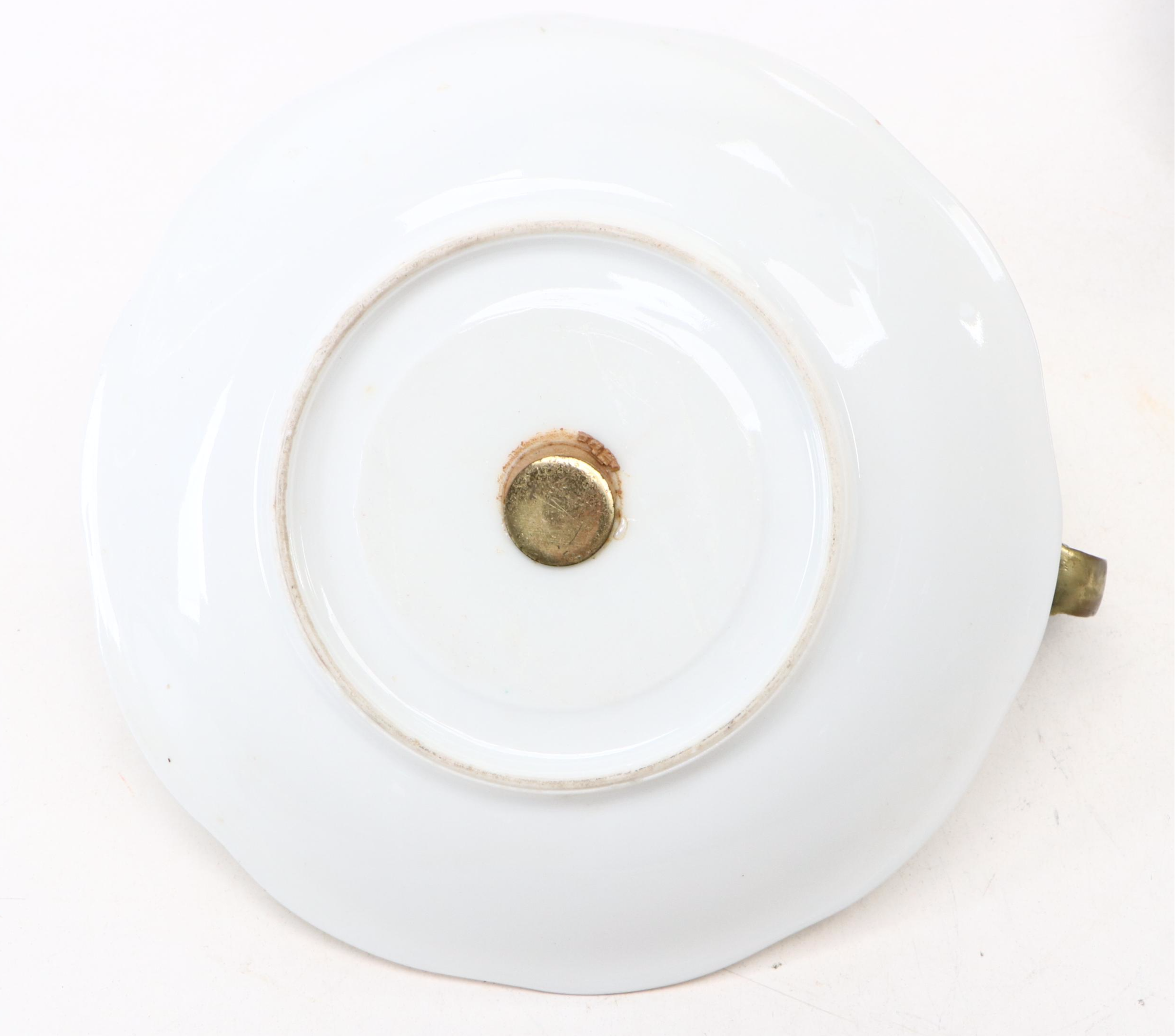 Pewter and China Handcrafted Chambersticks, 20th Century