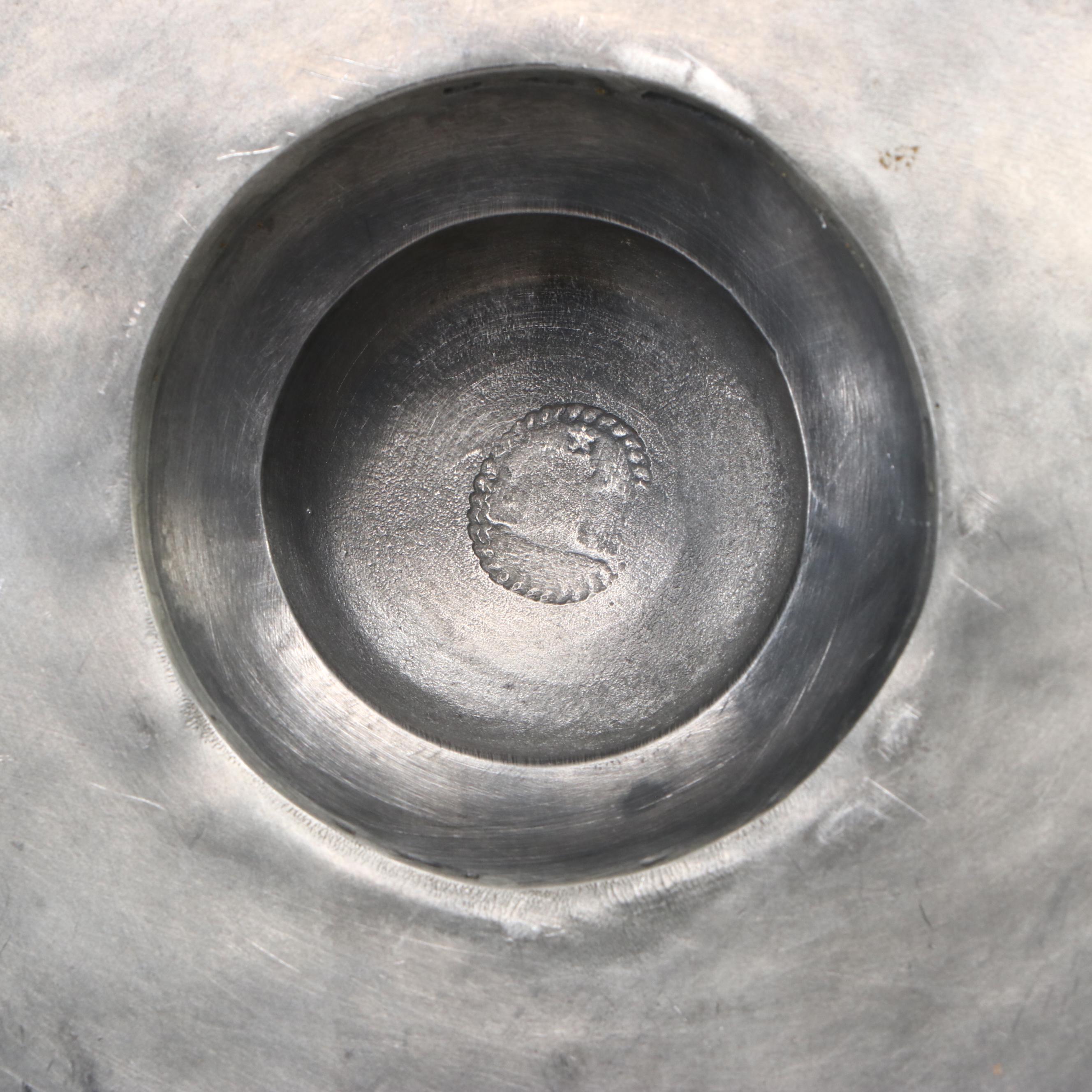 Pewter and China Handcrafted Chambersticks, 20th Century