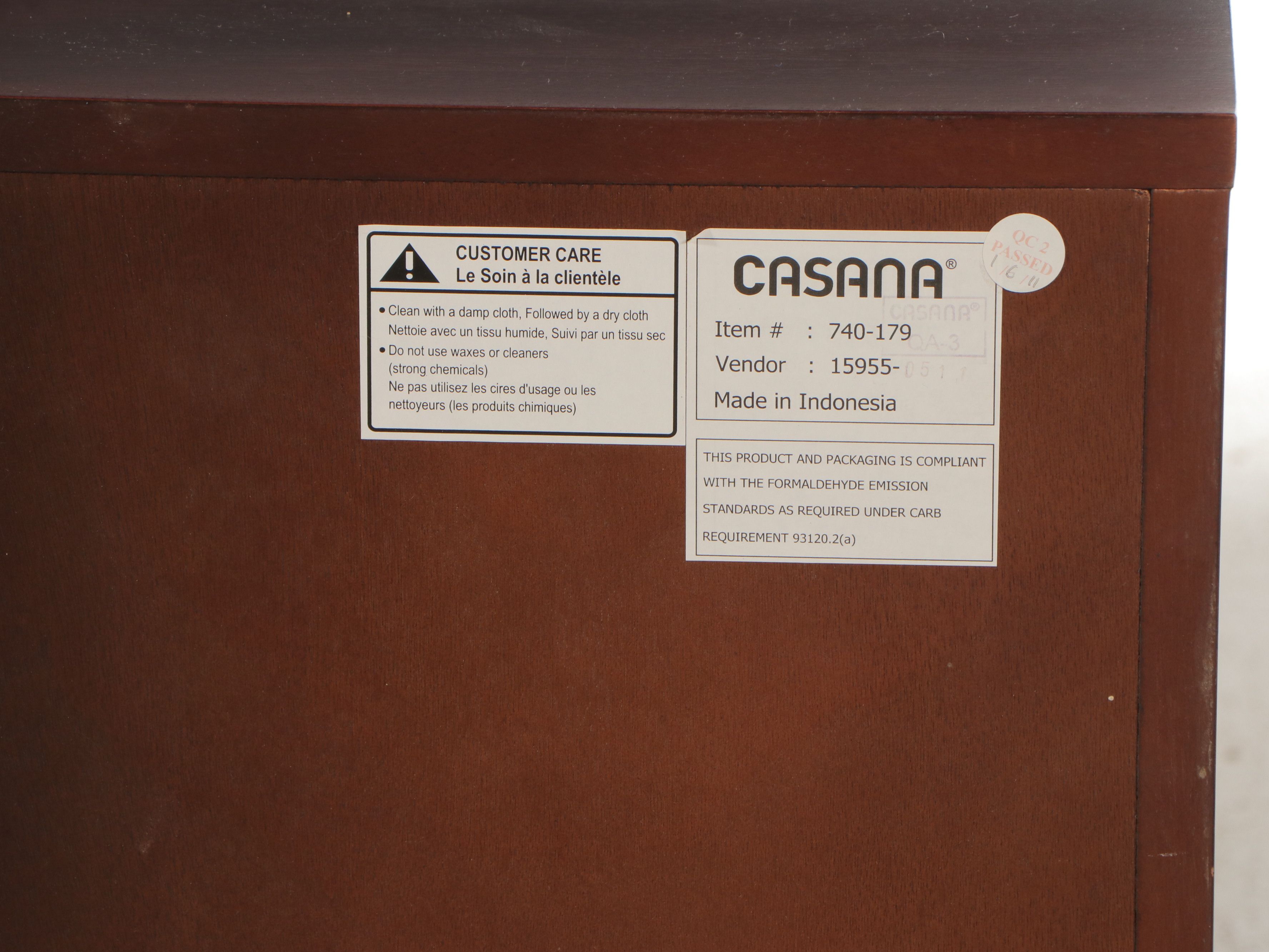 Casana Glass Top Console Cabinet