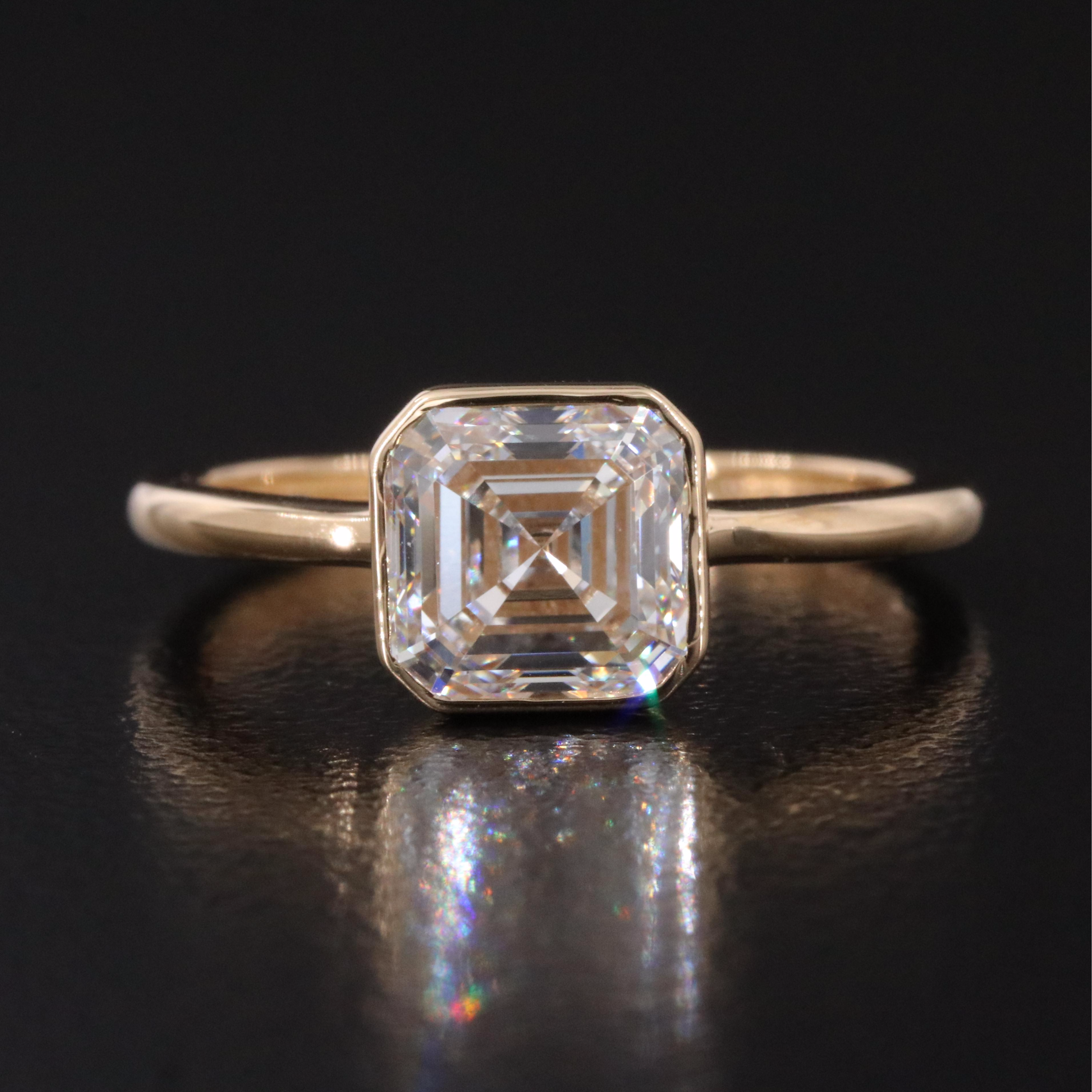 18K 1.78 CT Lab Grown Diamond Solitaire Ring with IGI Report