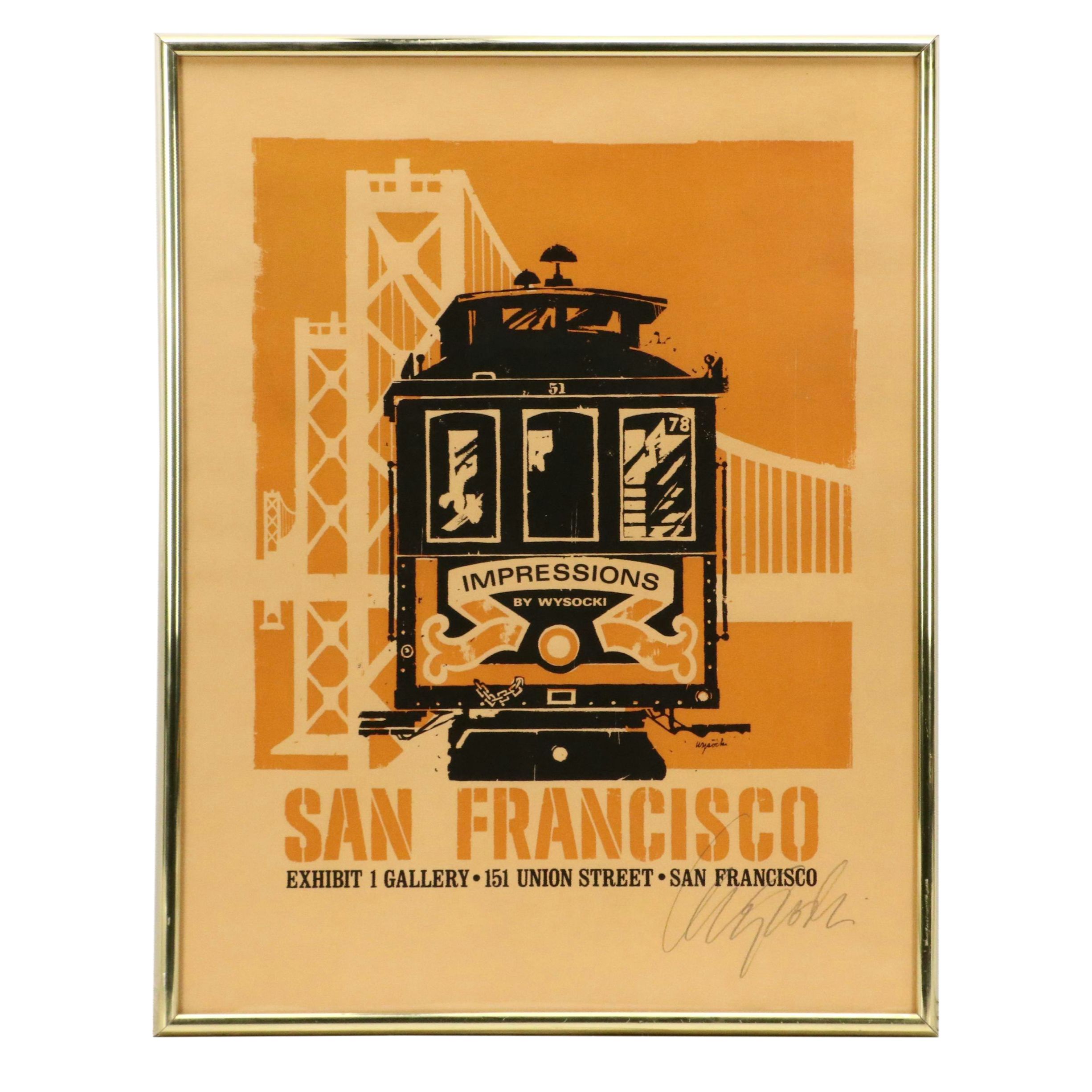 Charles Wysocki Serigraph Exhibition Poster for Exhibition 1 Gallery, 1978