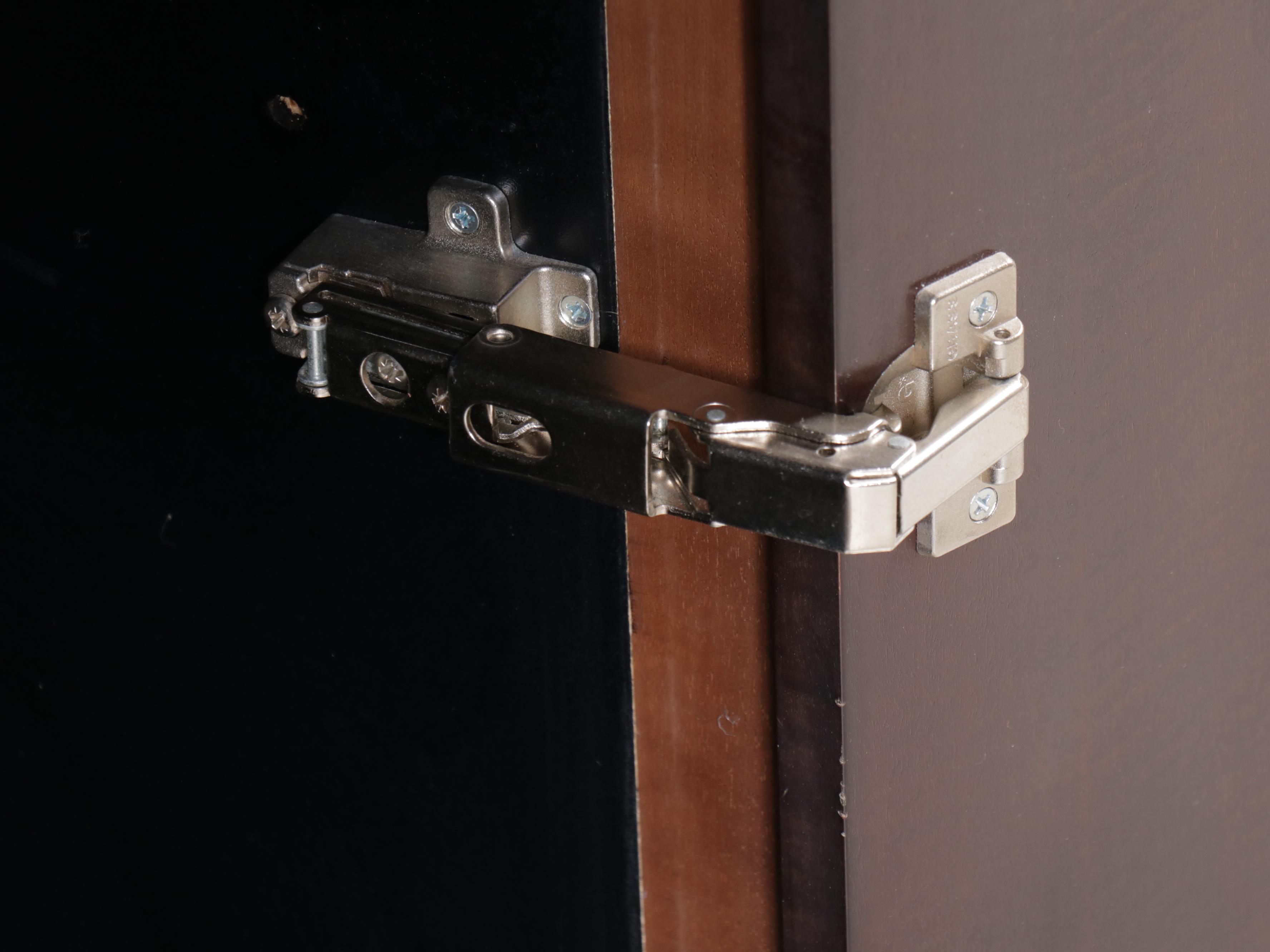 Contemporary Style Two-Section Armoire in Walnut Finish