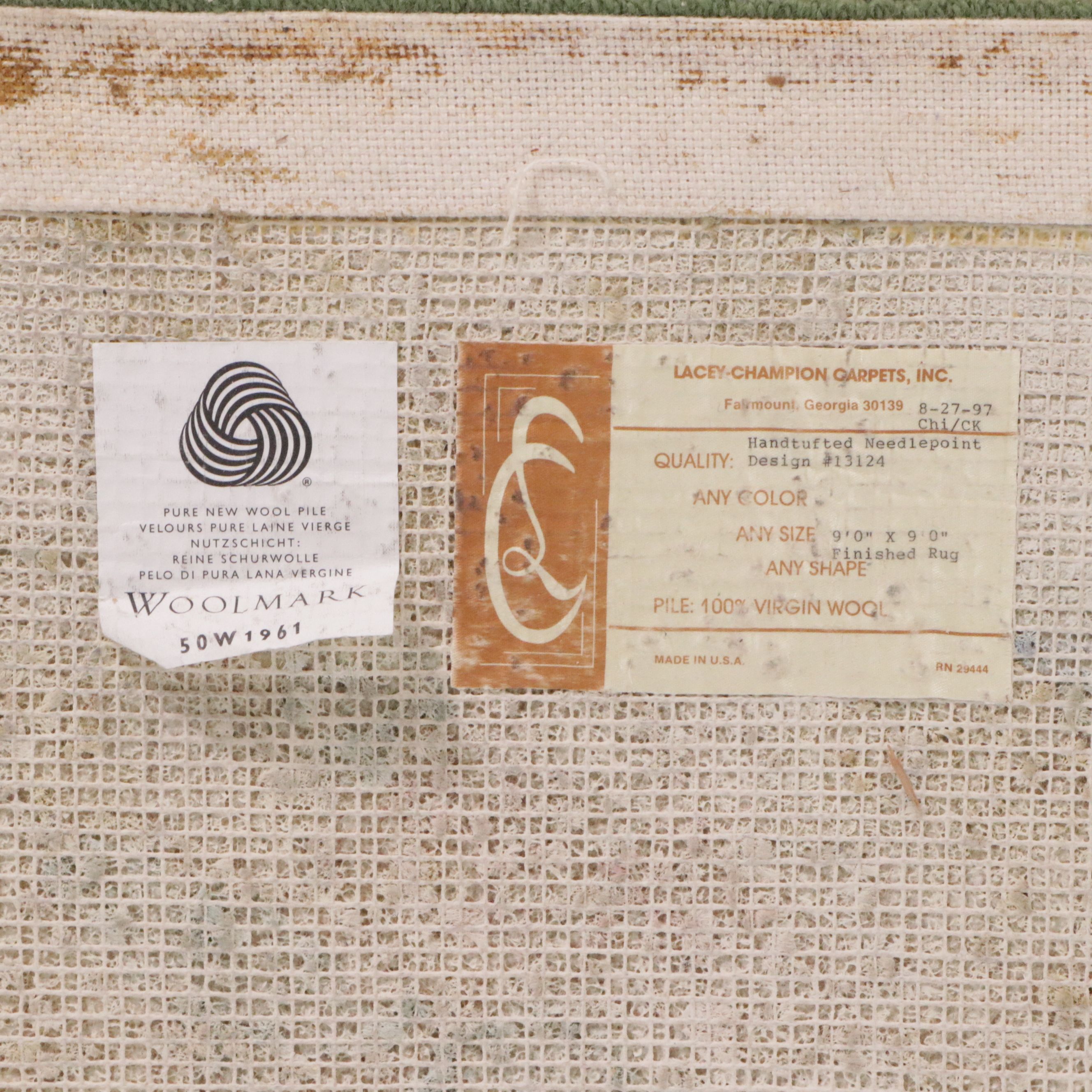 8'11 Square Hand-Tufted Lacey-Champion Carpets, Inc. Aubusson Style Area Rug