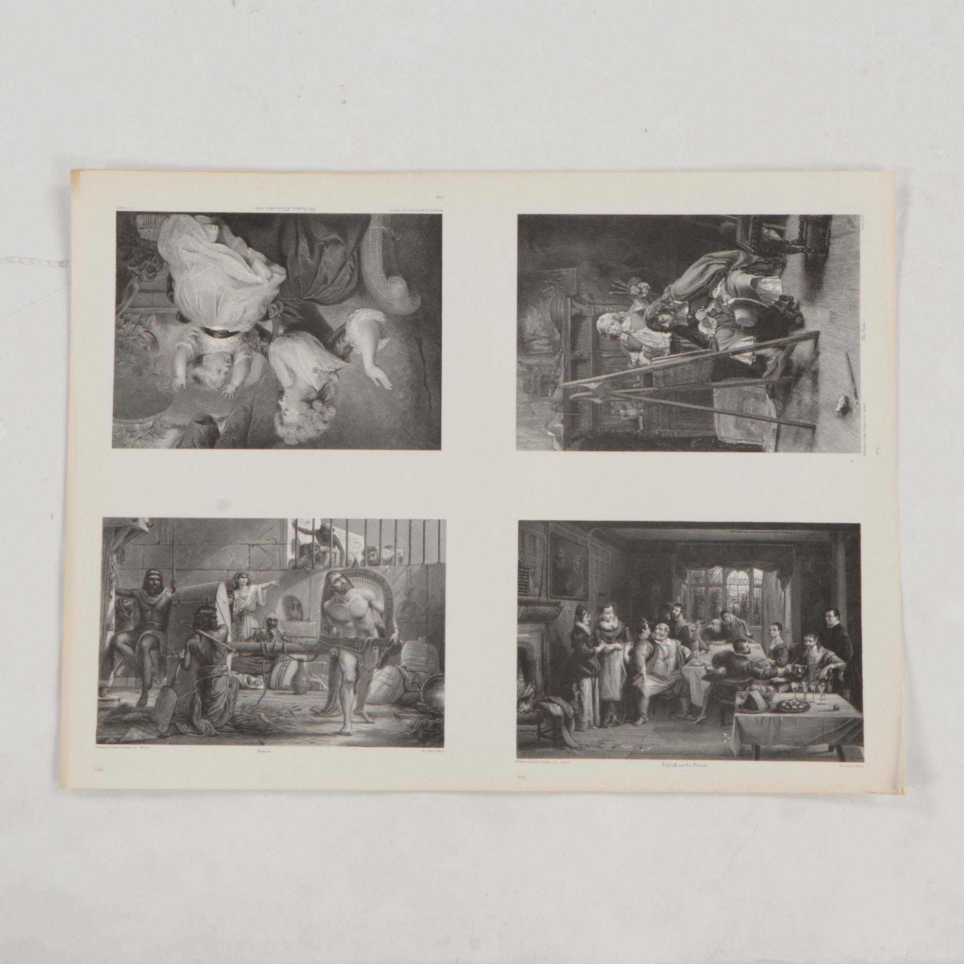 American Screen Process Uncut Lithograph Sheets with "Falstaff" & More, 1970