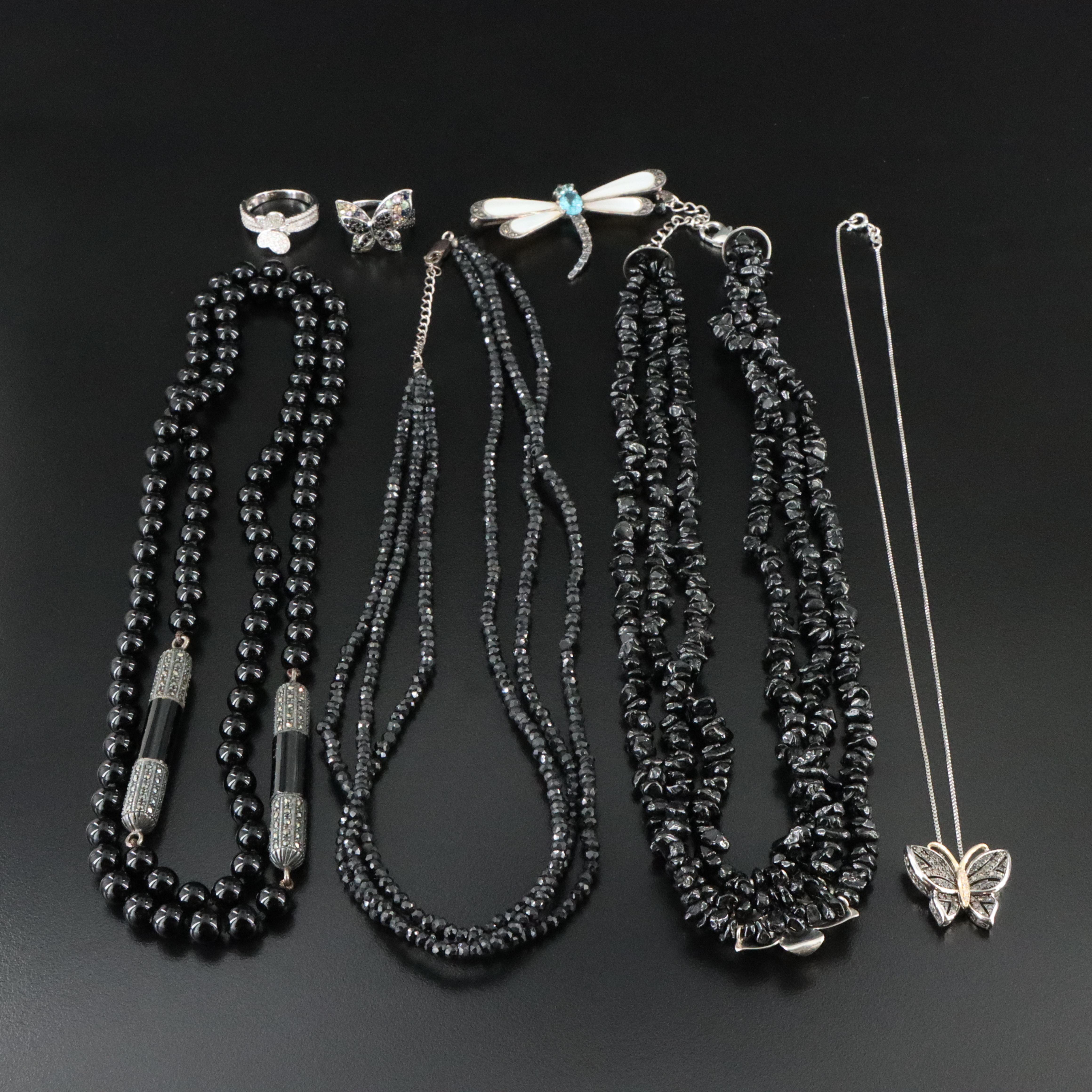 Black Onyx, Sapphire and Vintage Featured in Sterling Jewelry Collection