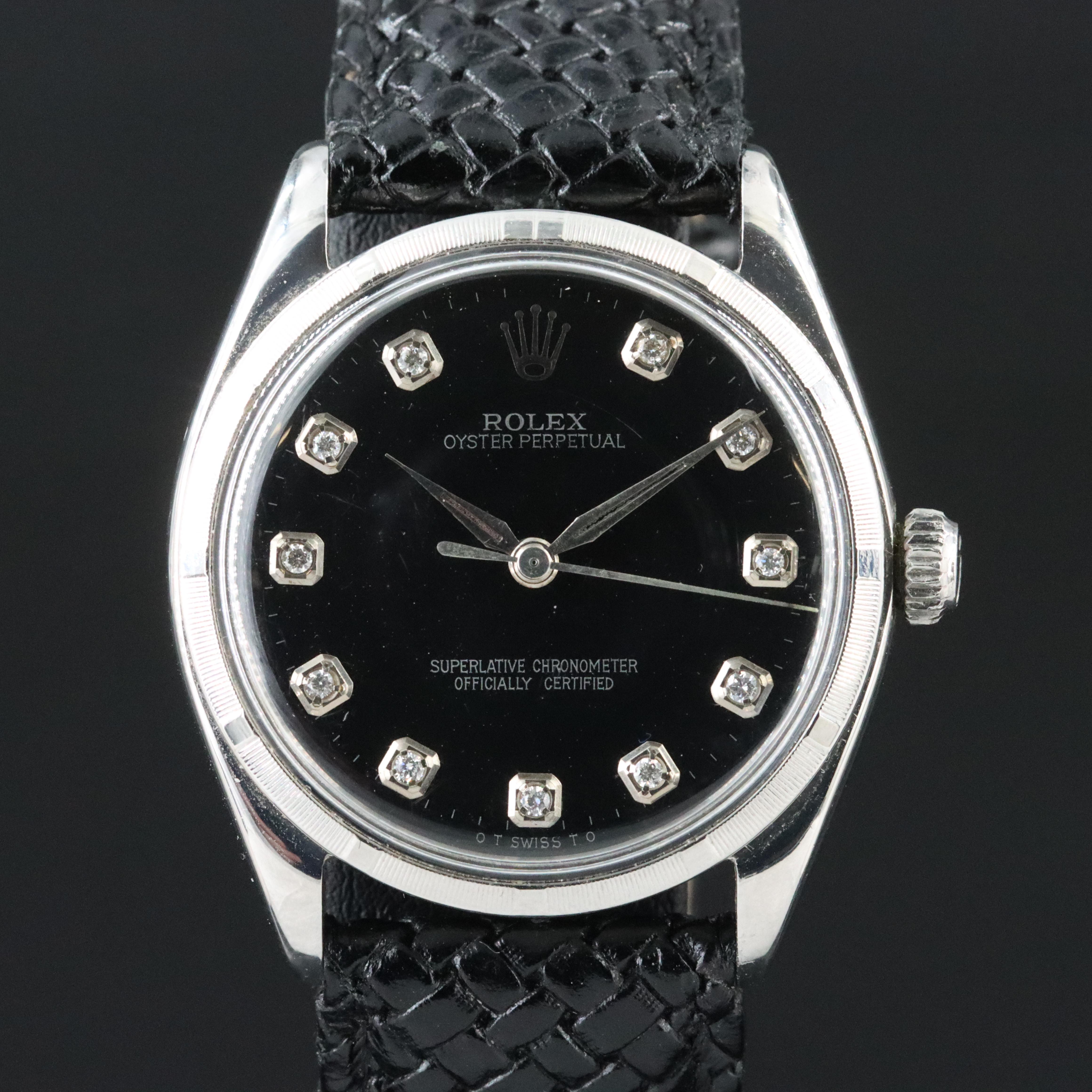 Rolex Oyster Perpetual 1003 Diamond Vintage Watch c.1963