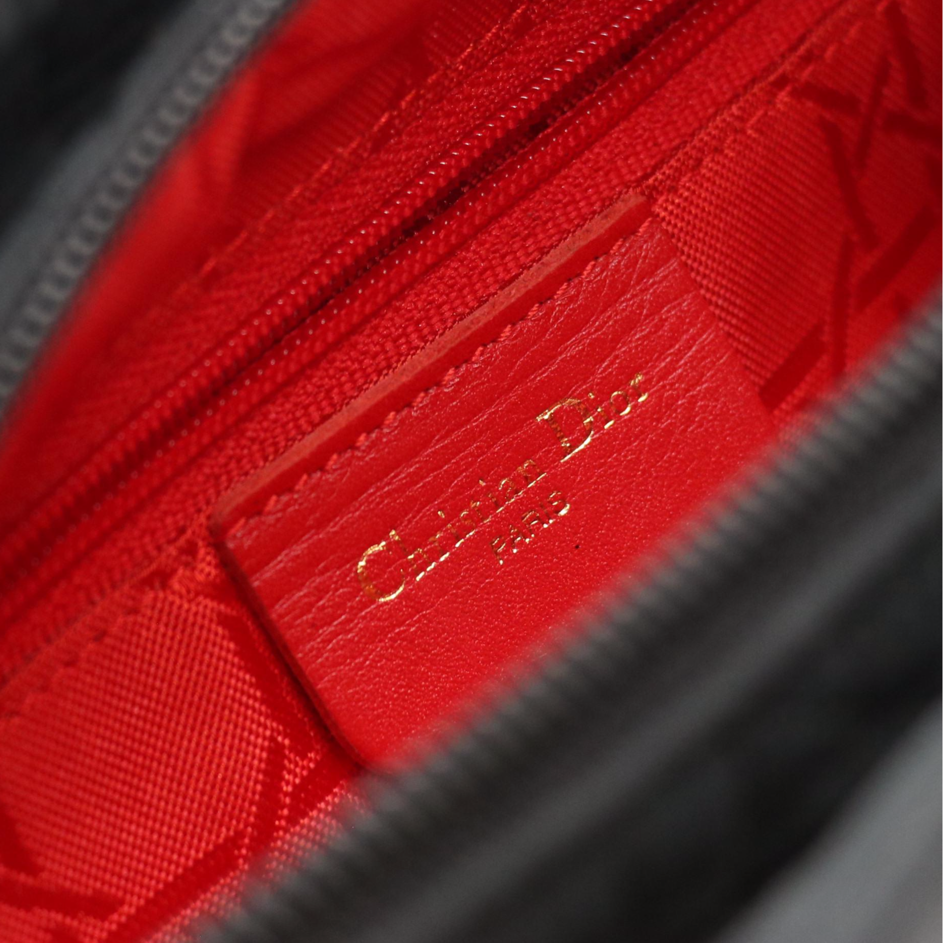 Christian Dior Small Lady Dior Handbag in Black Cannage Quilted Nylon