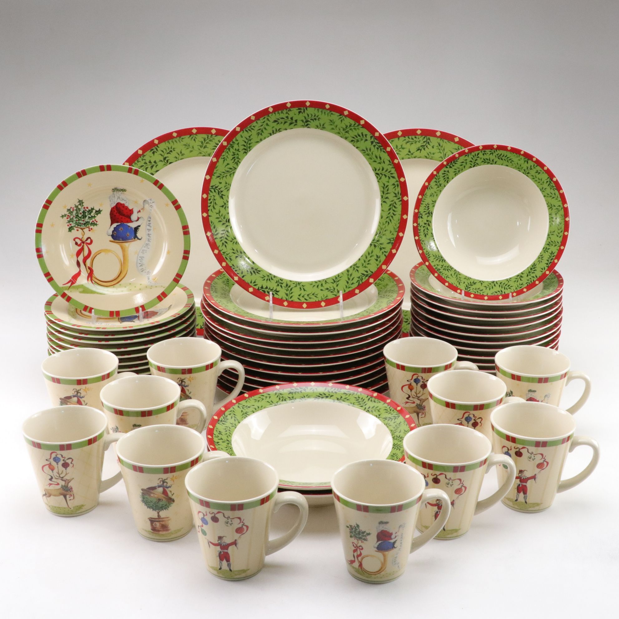 Gracey Knight for Bloomingdale's "Christmas Jubilee" Dinnerware Set for 12