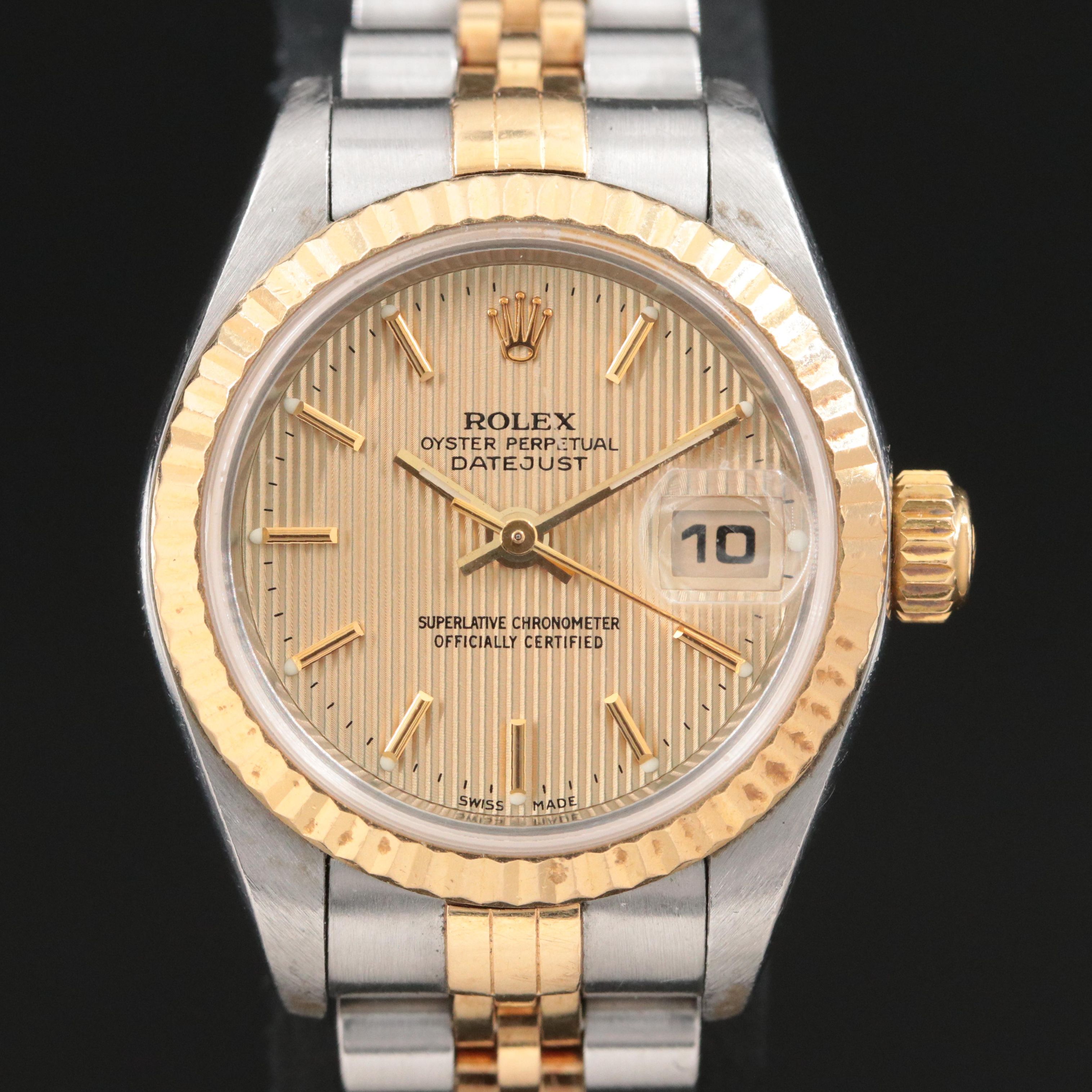 2001 Rolex Tapestry Dial 79173 Datejust Watch