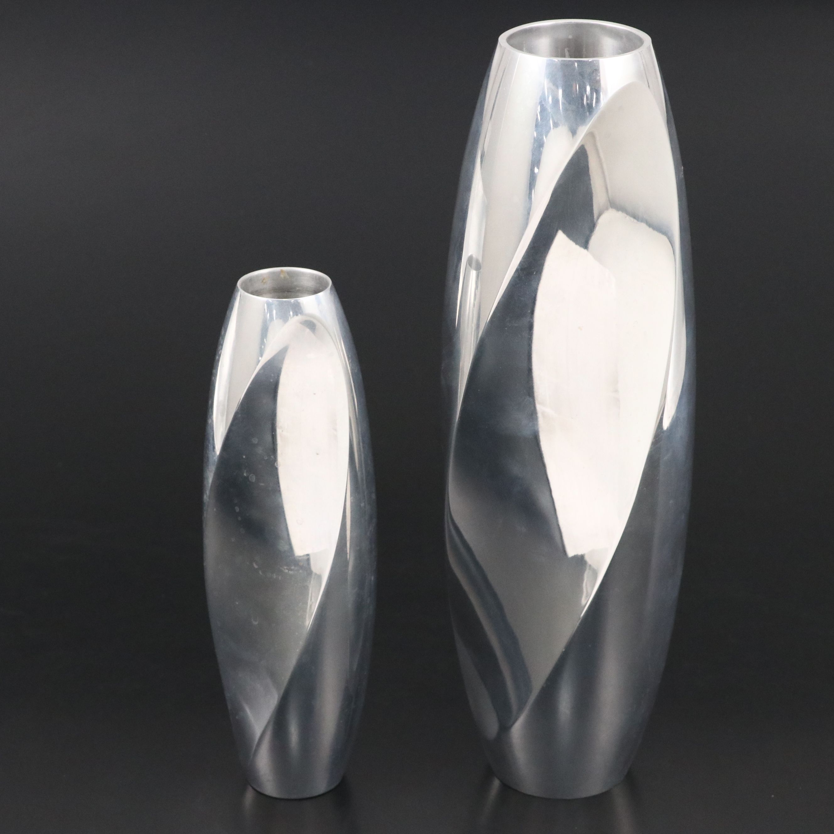 Nambé "Twist" Metal Vases, 2001