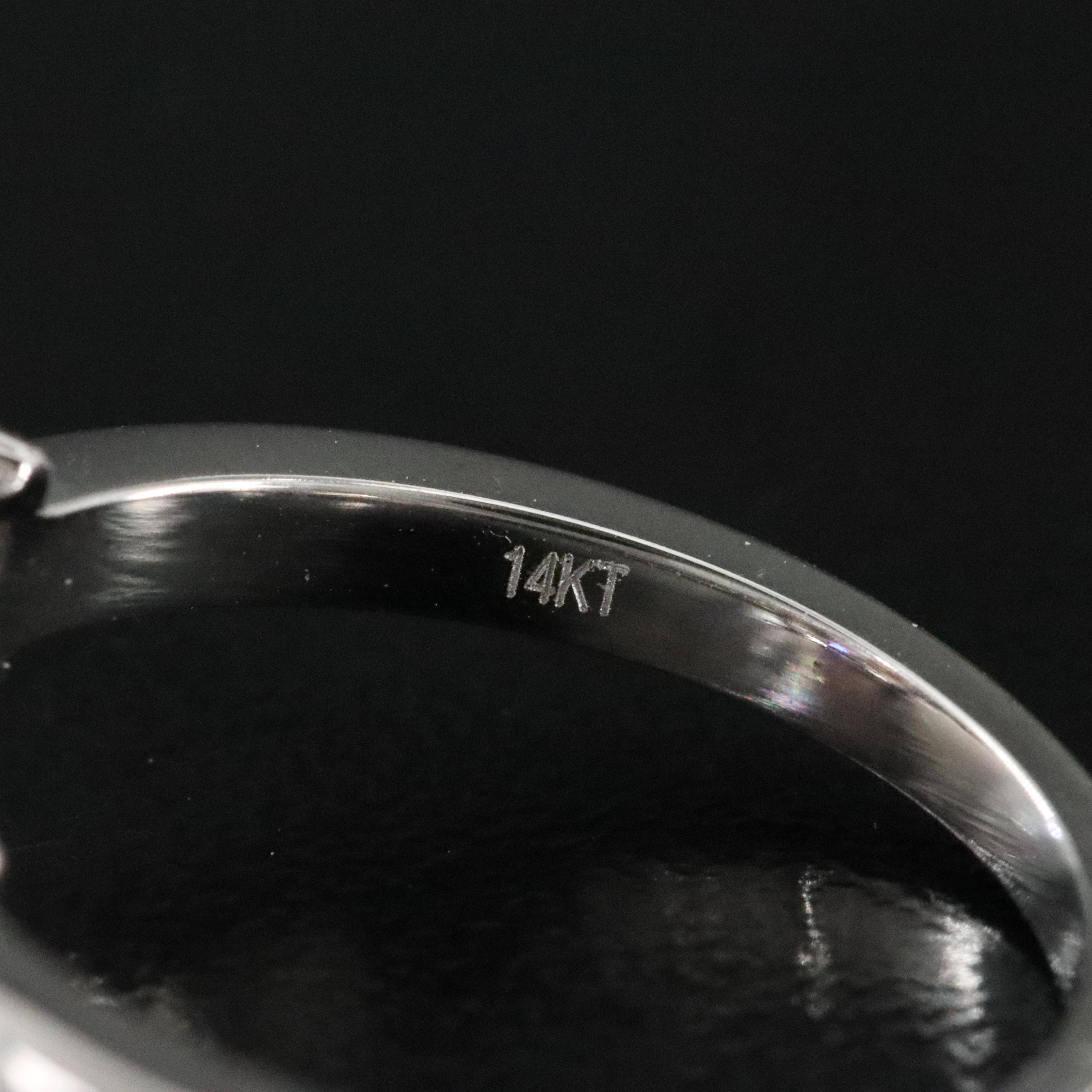 14K 4.65 CTW Lab Grown Diamond Ring with Fancy Pink Center and IGI Report