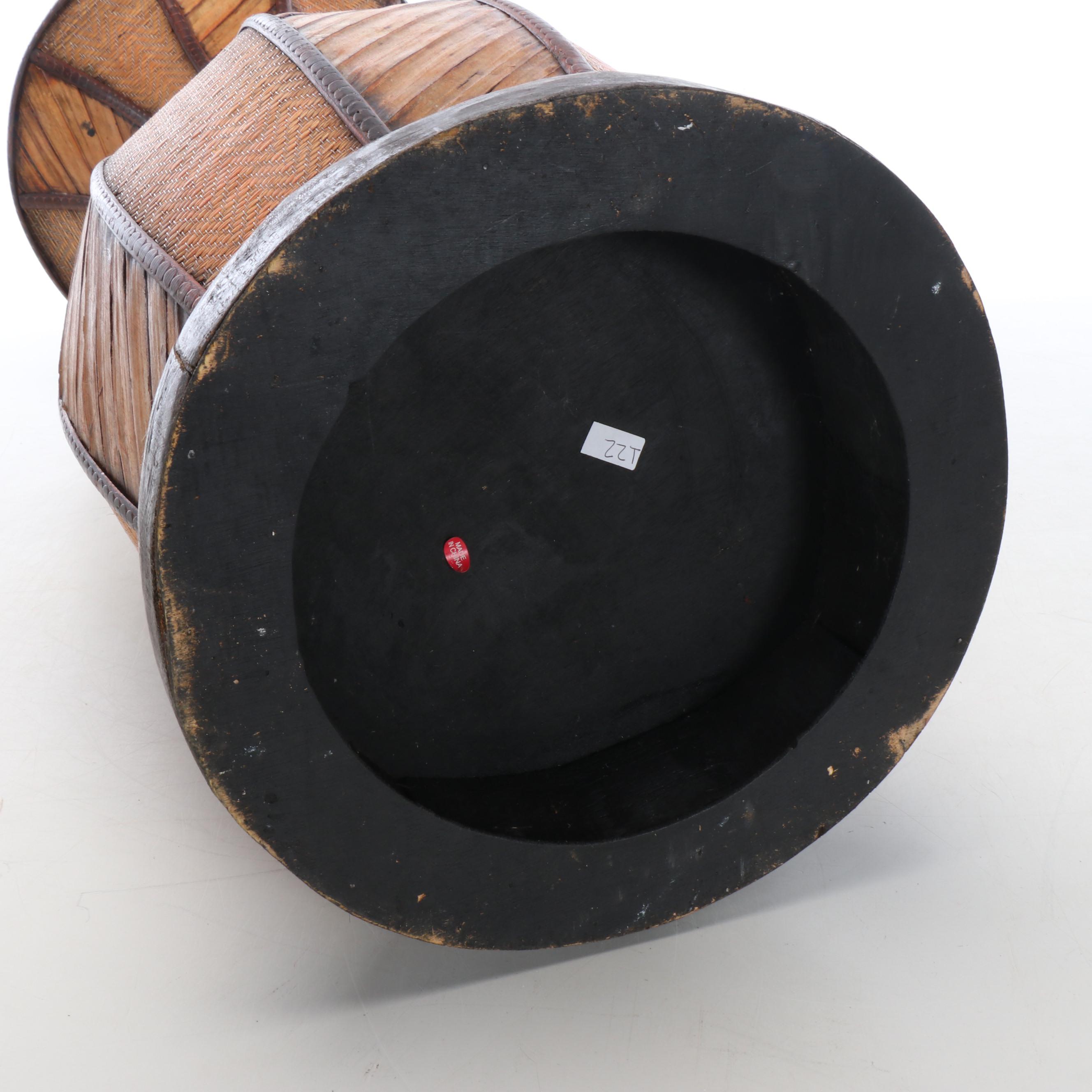 Woven Wood Floor Vase