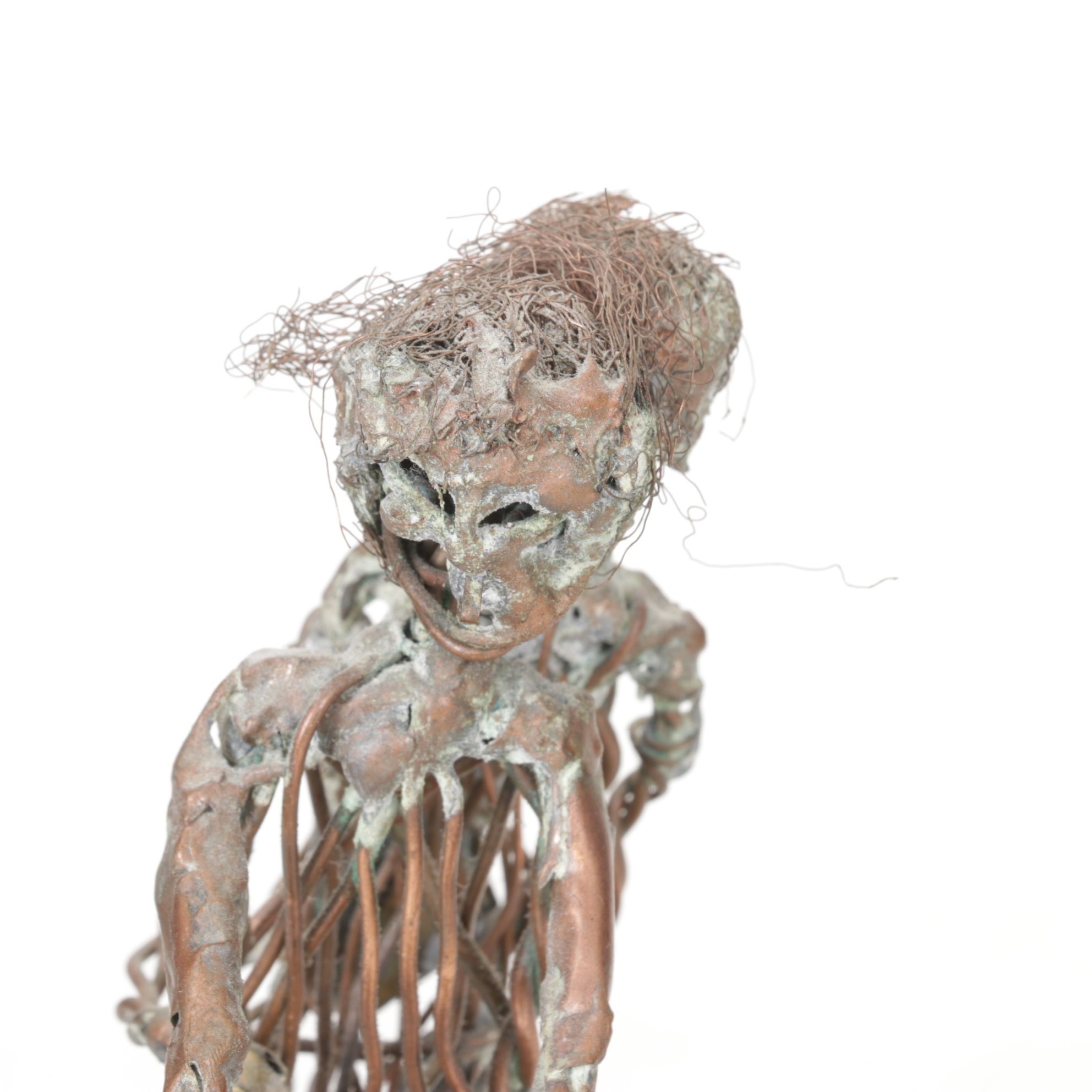 Belle Handilman Brutalist Sculpture of Couple on Tricycle