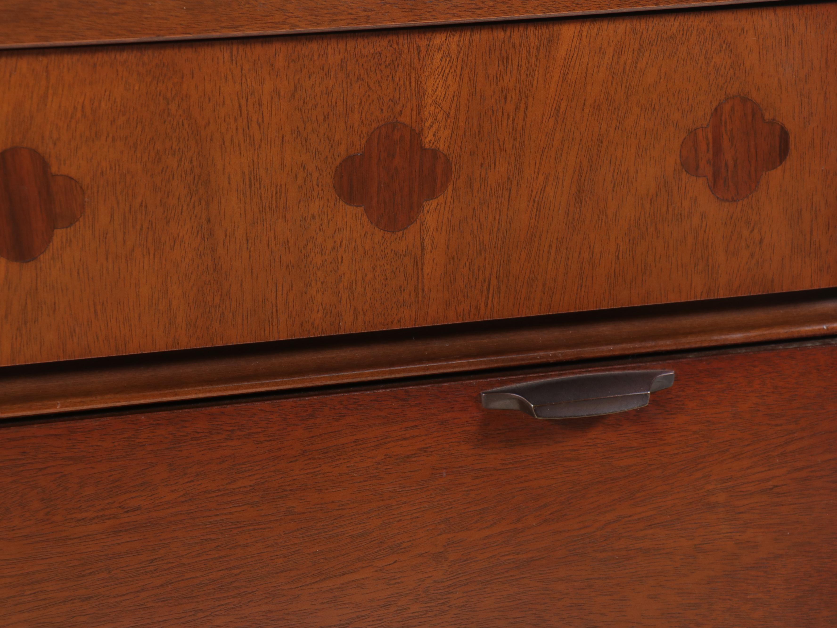 Bassett Furniture Modernist Mahogany Finished Chest of Drawers