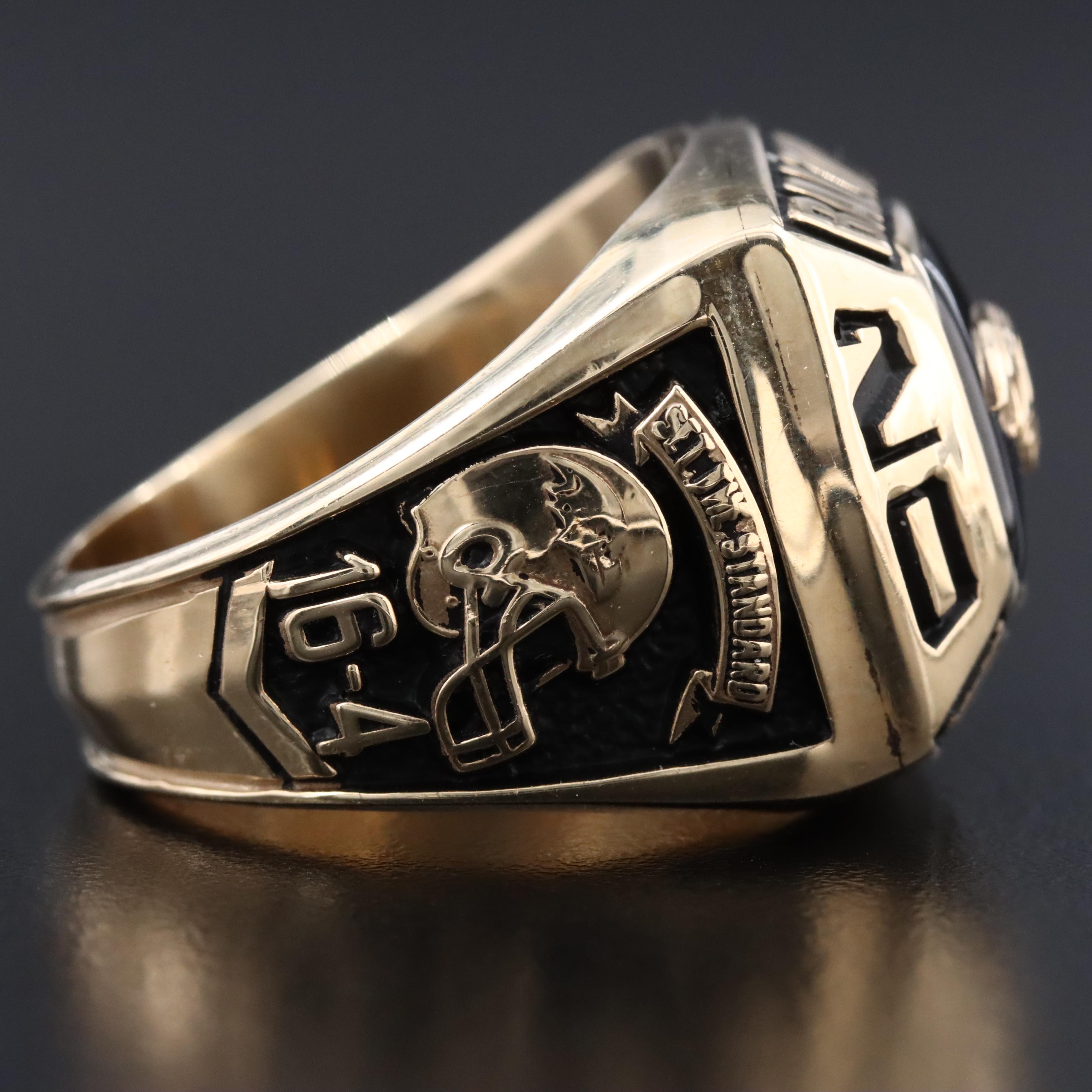 10K Baltimore Ravens Spinel Commemorative 2000 Super Bowl Ring