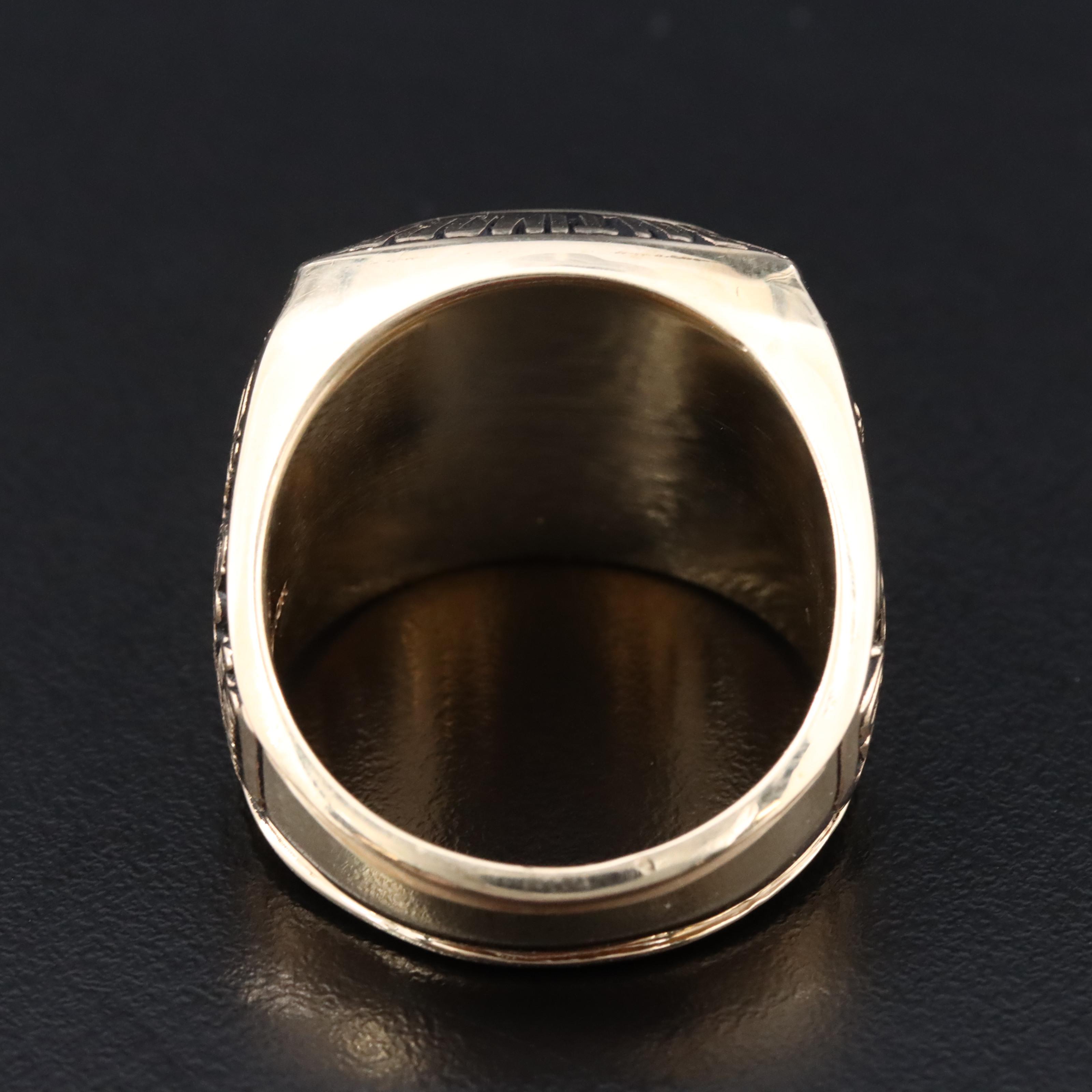 10K Baltimore Ravens Spinel Commemorative 2000 Super Bowl Ring