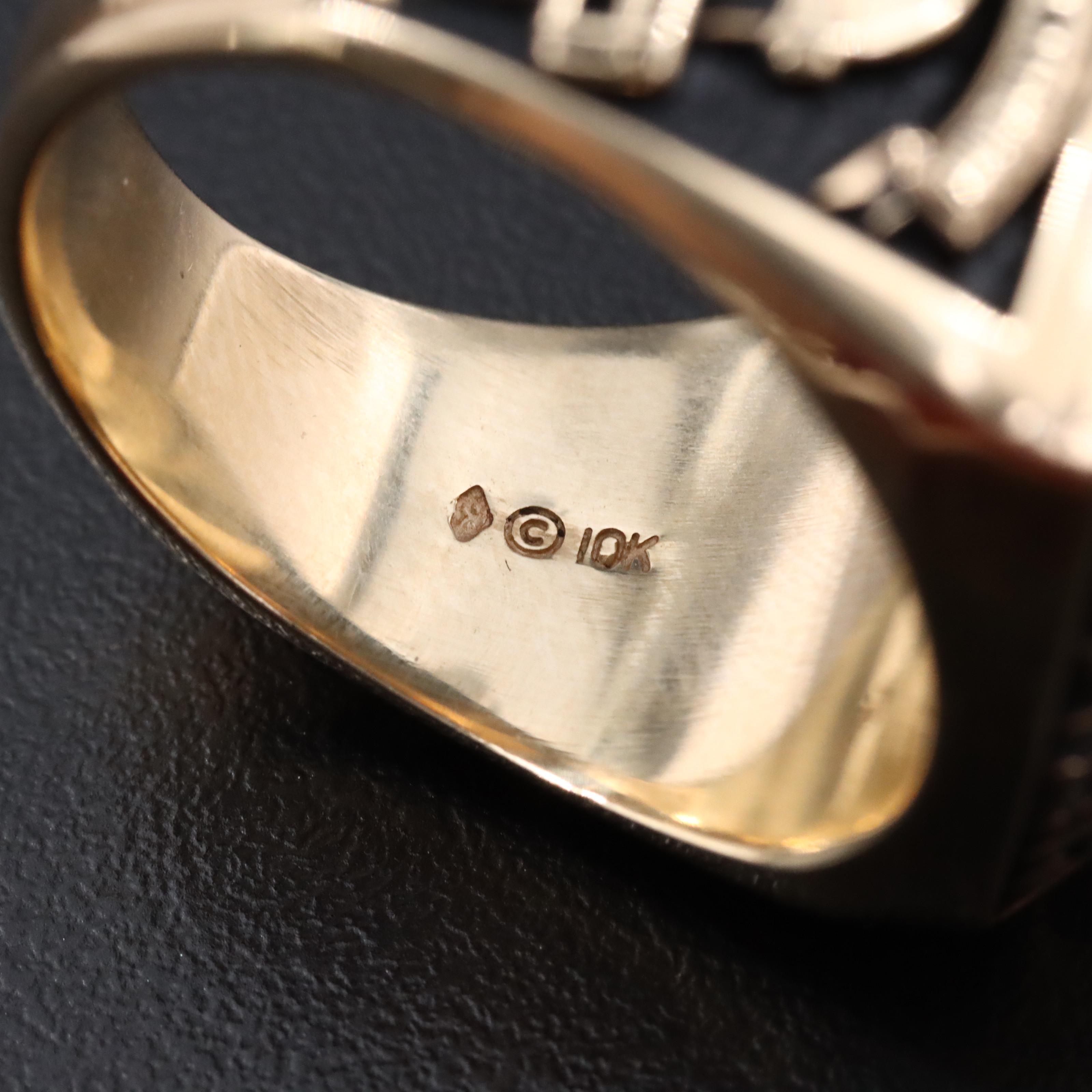 10K Baltimore Ravens Spinel Commemorative 2000 Super Bowl Ring