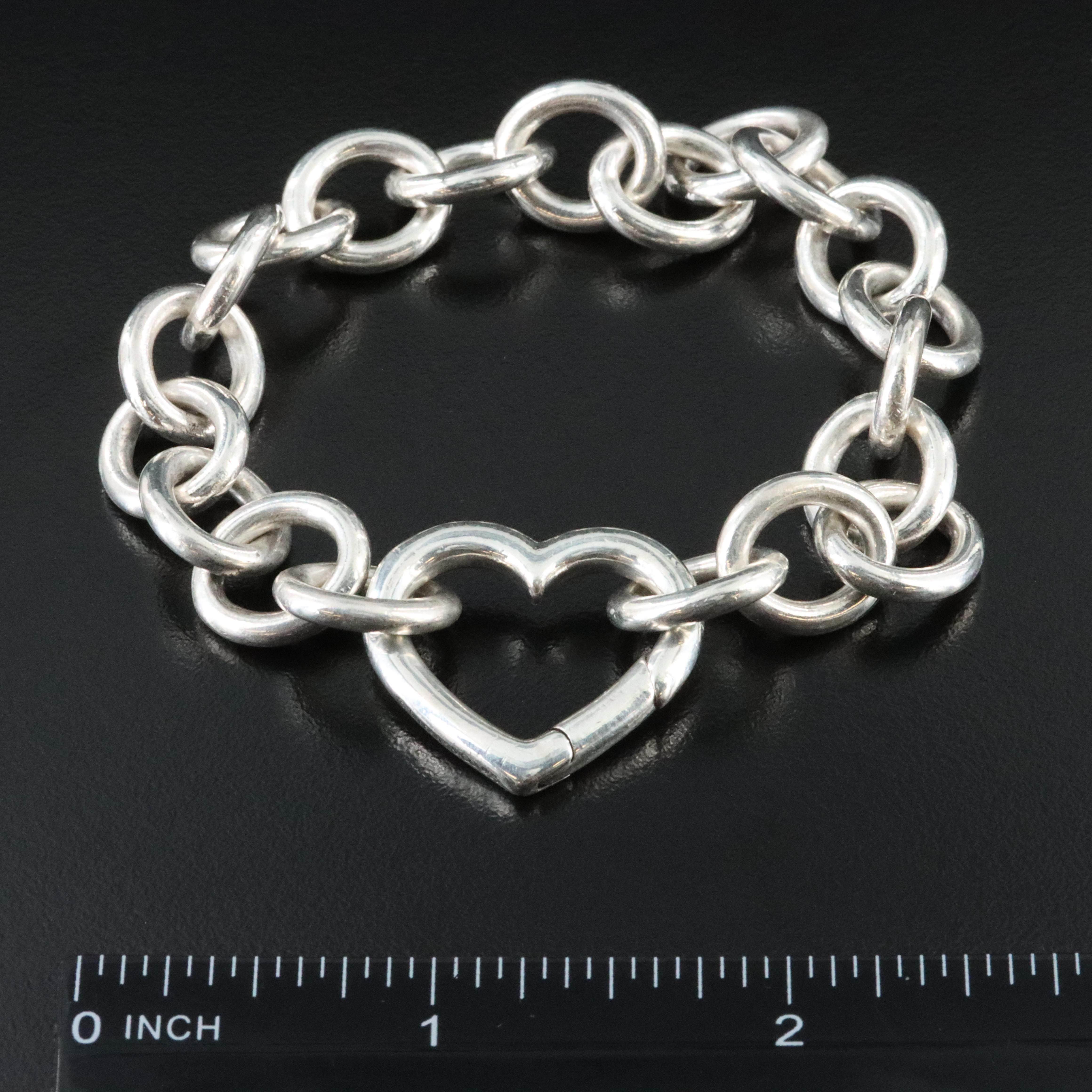 Tiffany & Co. Sterling Heart Clasp Bracelet